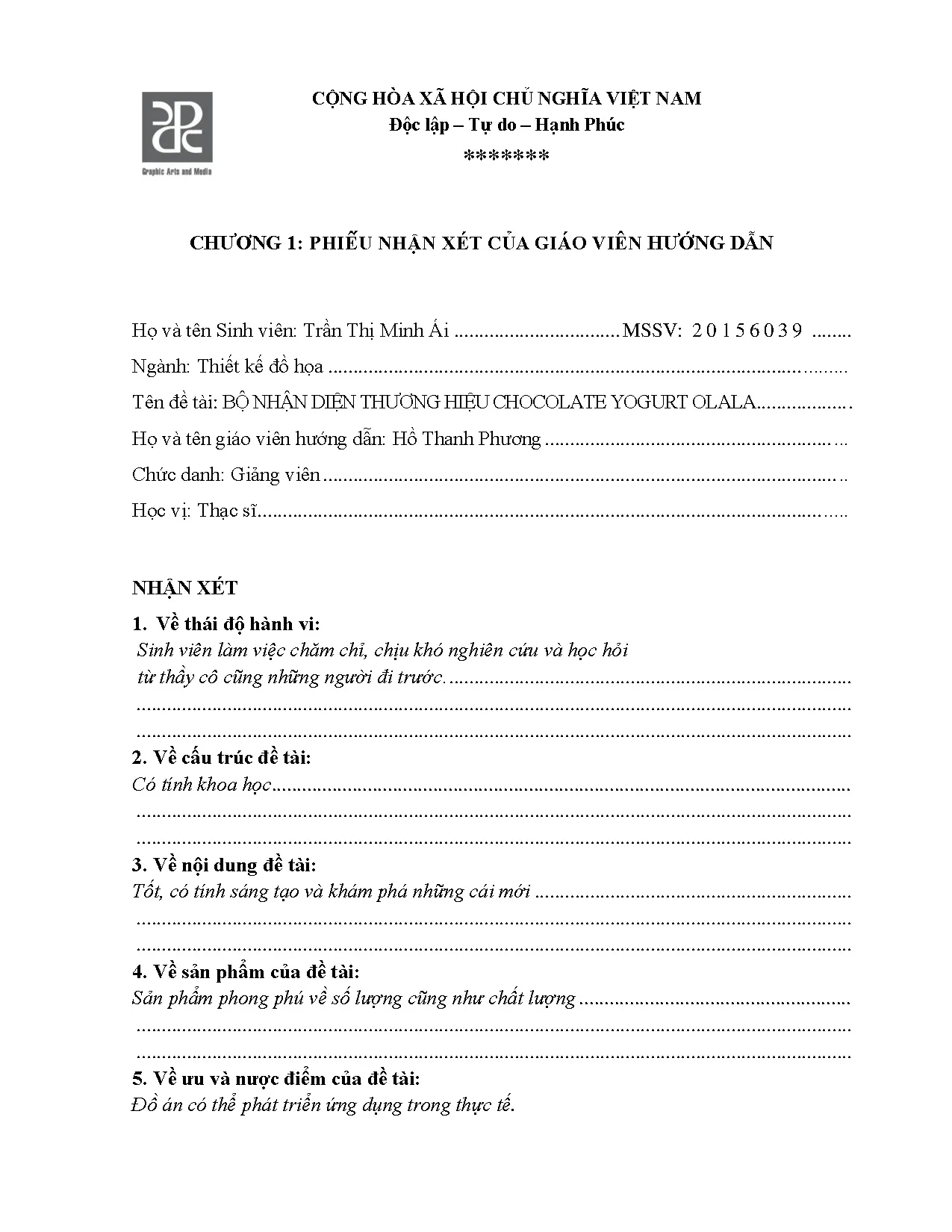 Đồ án tốt nghiệp - Bộ nhận diện thương hiệu Chocolate yogurt Olala - Trang 4