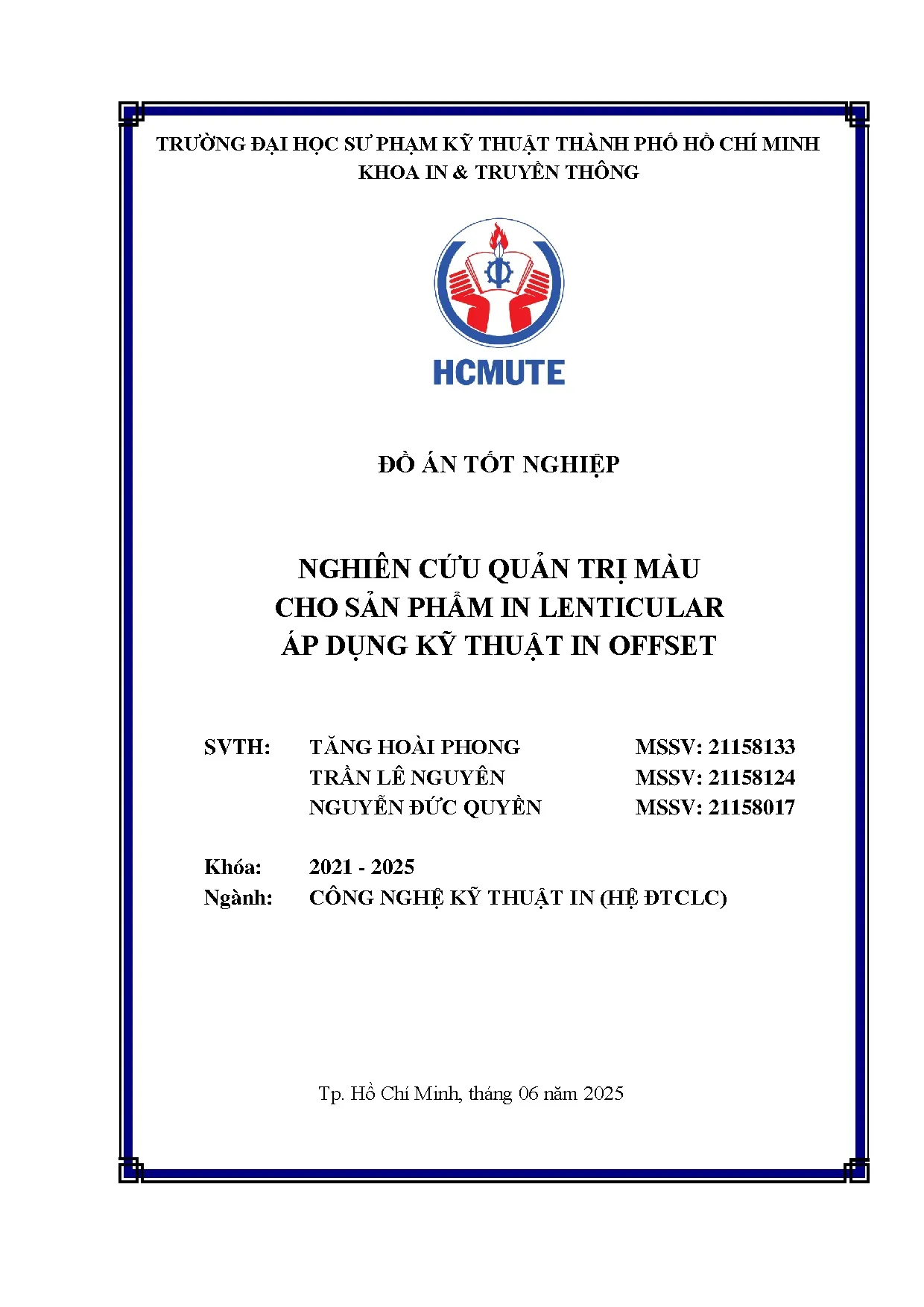Đồ án tốt nghiệp - Nghiên cứu quản trị màu cho sản phẩm in Lenticular áp dụng kỹ thuật in Offset - Trang 3