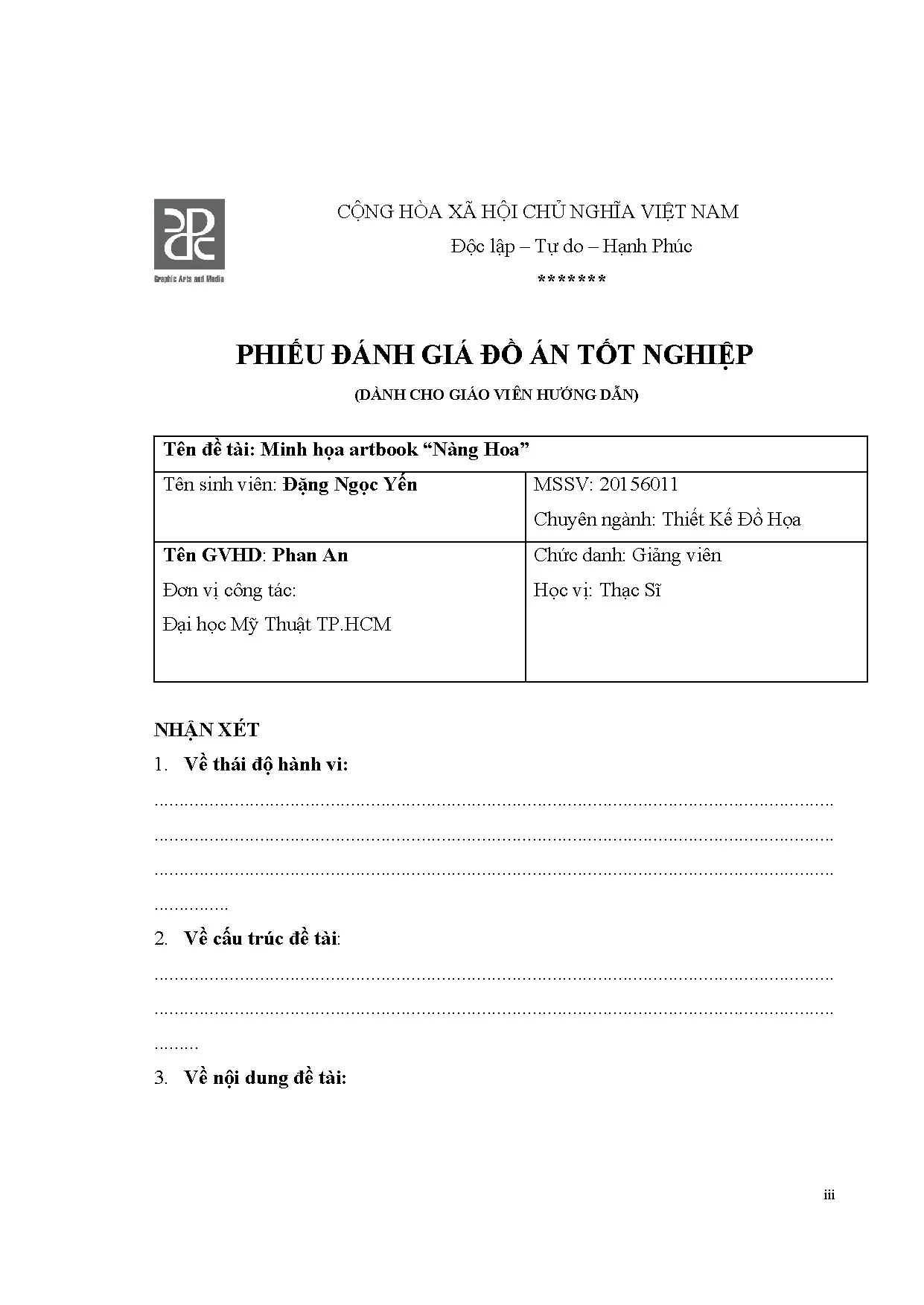 Đồ án tốt nghiệp - Minh họa artbook “Nàng Hoa” - Trang 4