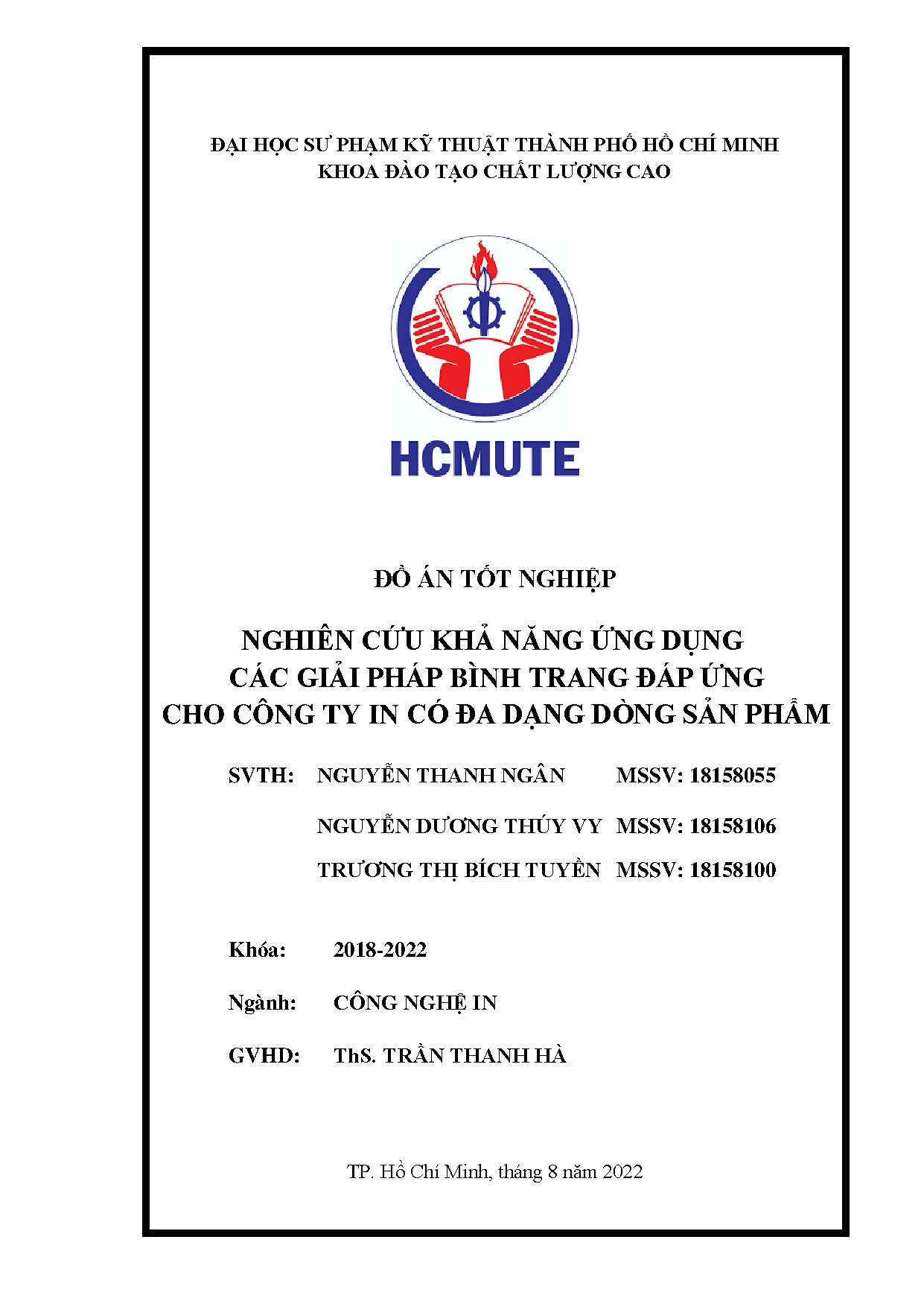 Đồ án tốt nghiệp - Nghiên cứu khả năng ứng dụng các giải pháp bình trang đáp ứng cho công ty ICĐDDSP