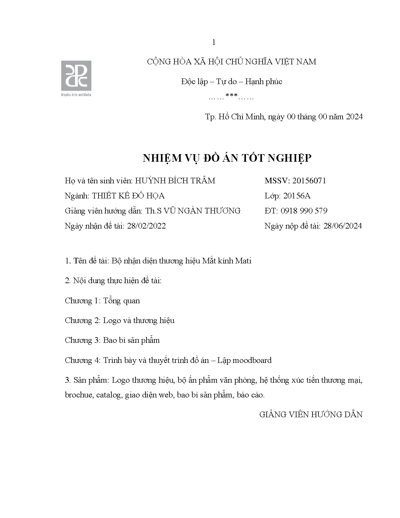 Đồ án tốt nghiệp - Bộ nhận diện thương hiệu Mắt kính Mati - Trang 3