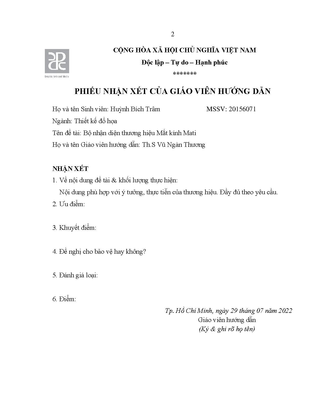 Đồ án tốt nghiệp - Bộ nhận diện thương hiệu Mắt kính Mati - Trang 4