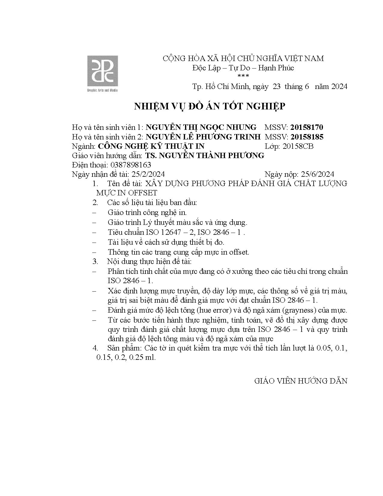 Đồ án tốt nghiệp - Xây dựng phương pháp đánh giá chất lượng mực in Offset - Trang 3