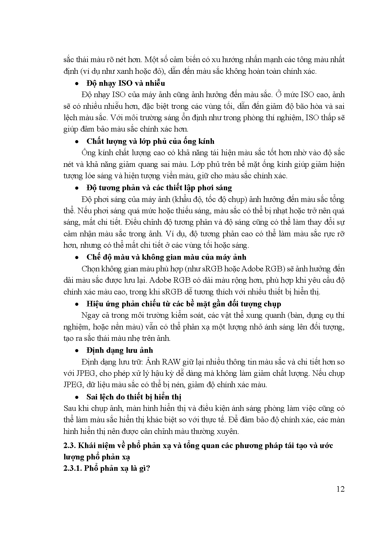 Đồ án tốt nghiệp - Nghiên cứu tái tạo phổ quan phản xạ từ ảnh màu camera theo phương pháp tối ƯHMDL - Trang 32