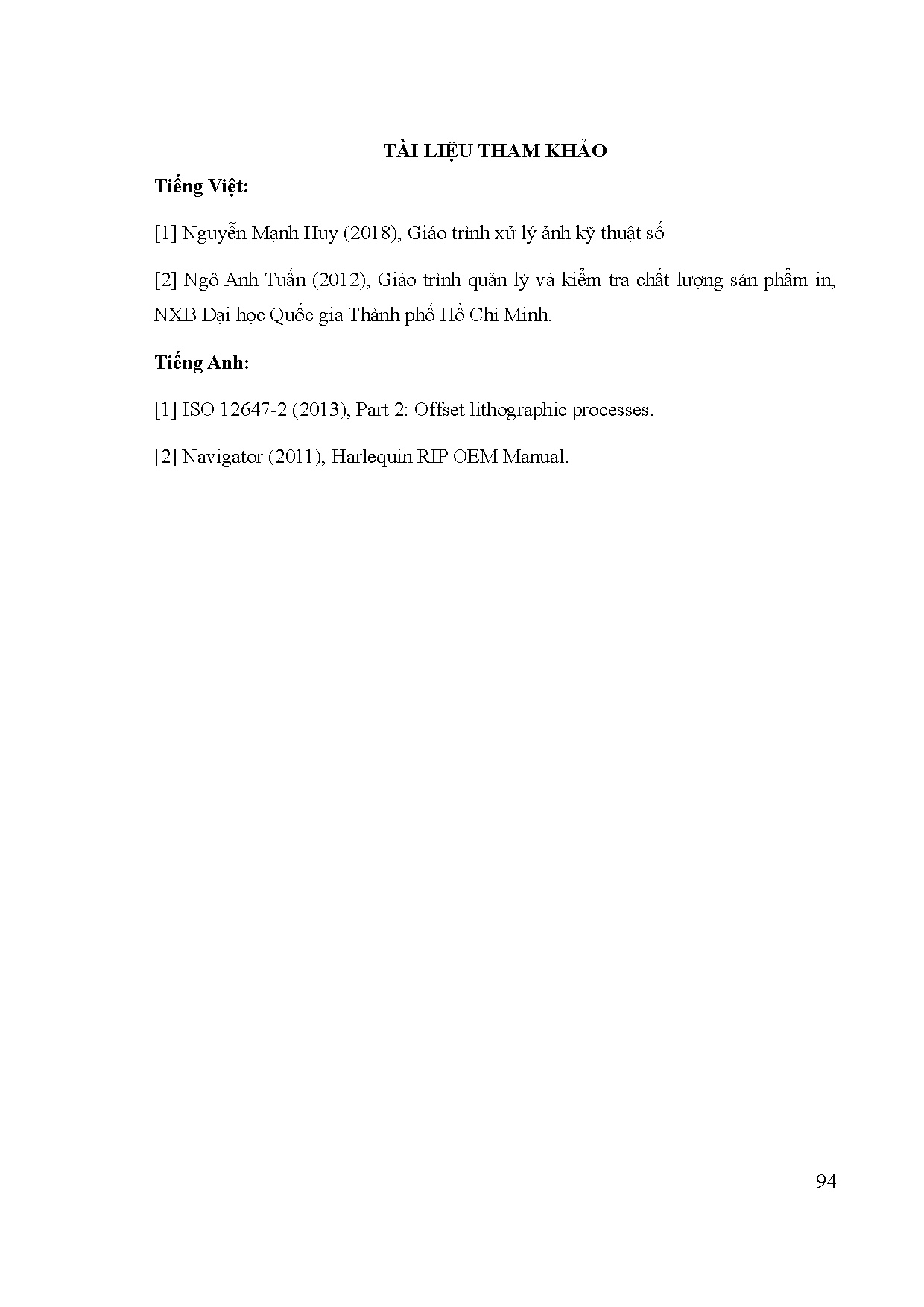 Đồ án tốt nghiệp - Nghiên cứu thiết lập quy trình chế bản CTP mới tại xưởng khoa in và truyền thông - Trang 115