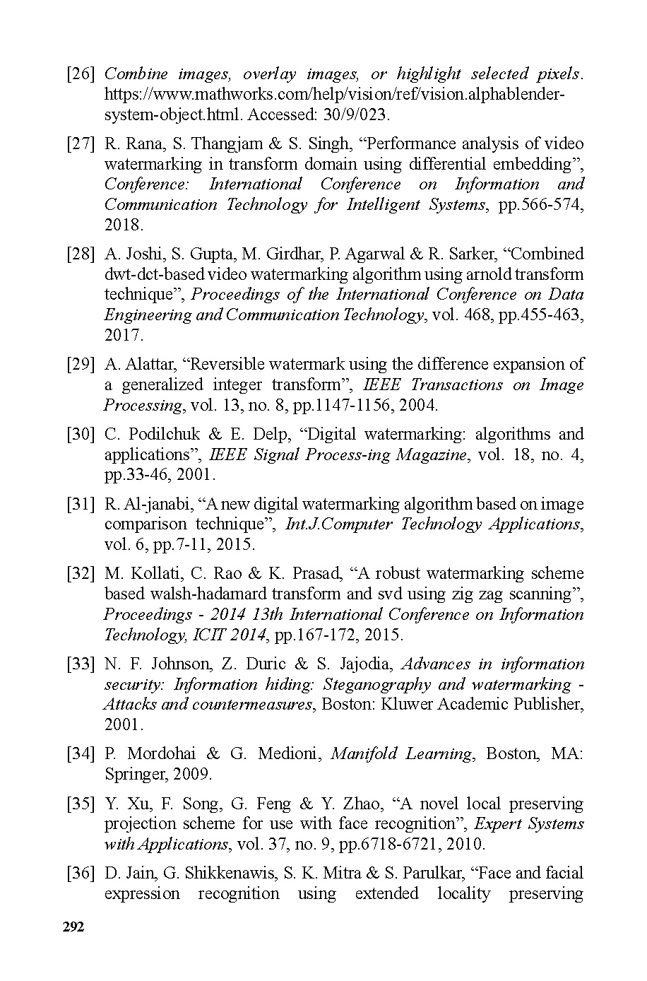 Giáo trình xử lý ảnh nâng cao (HCMUTE) - Trang 292