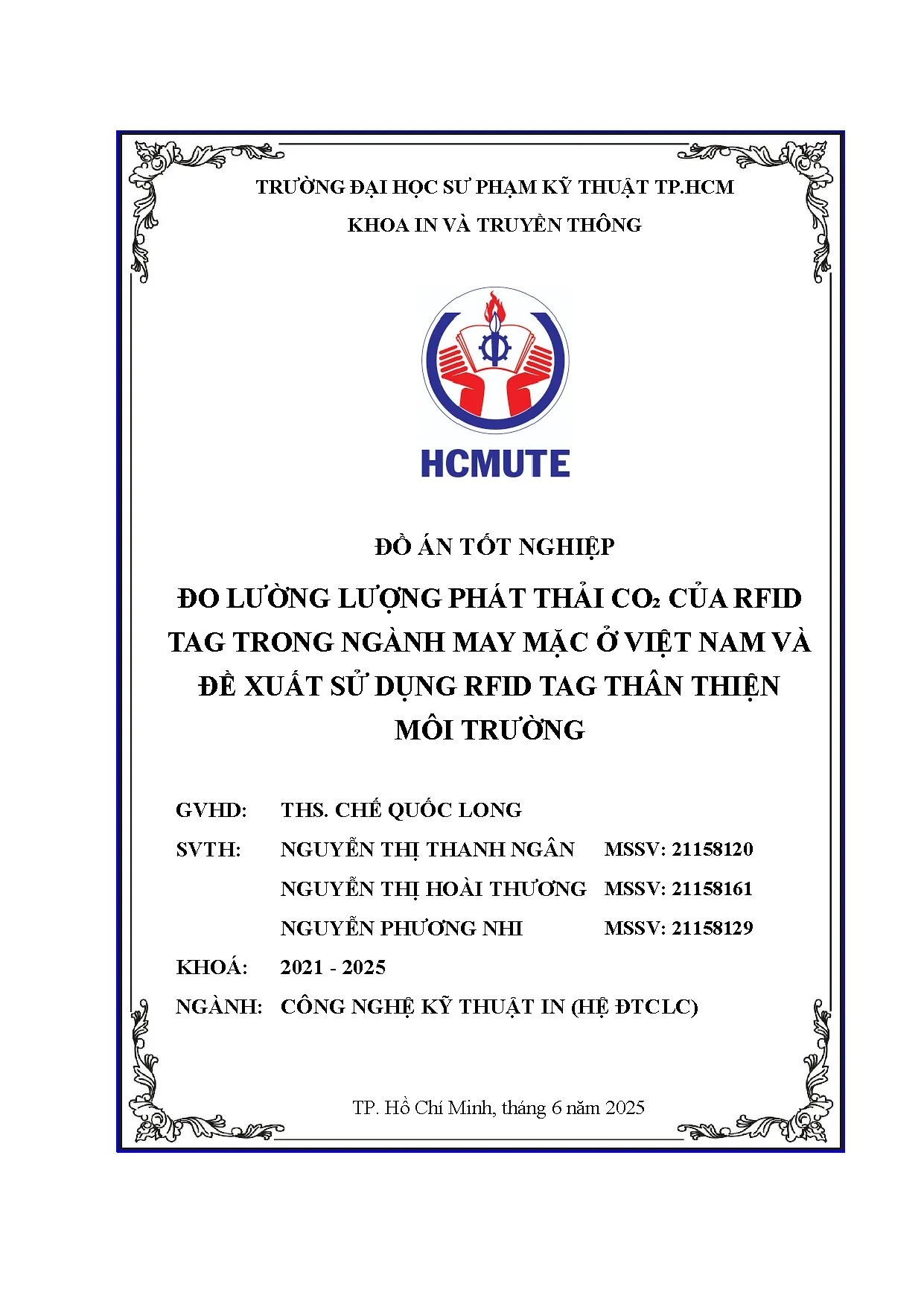 Đồ án tốt nghiệp - Đo lường lượng phát thải C02 của RFID TAG trong ngành may mặc ở Việt NVĐXSDRTTTMT