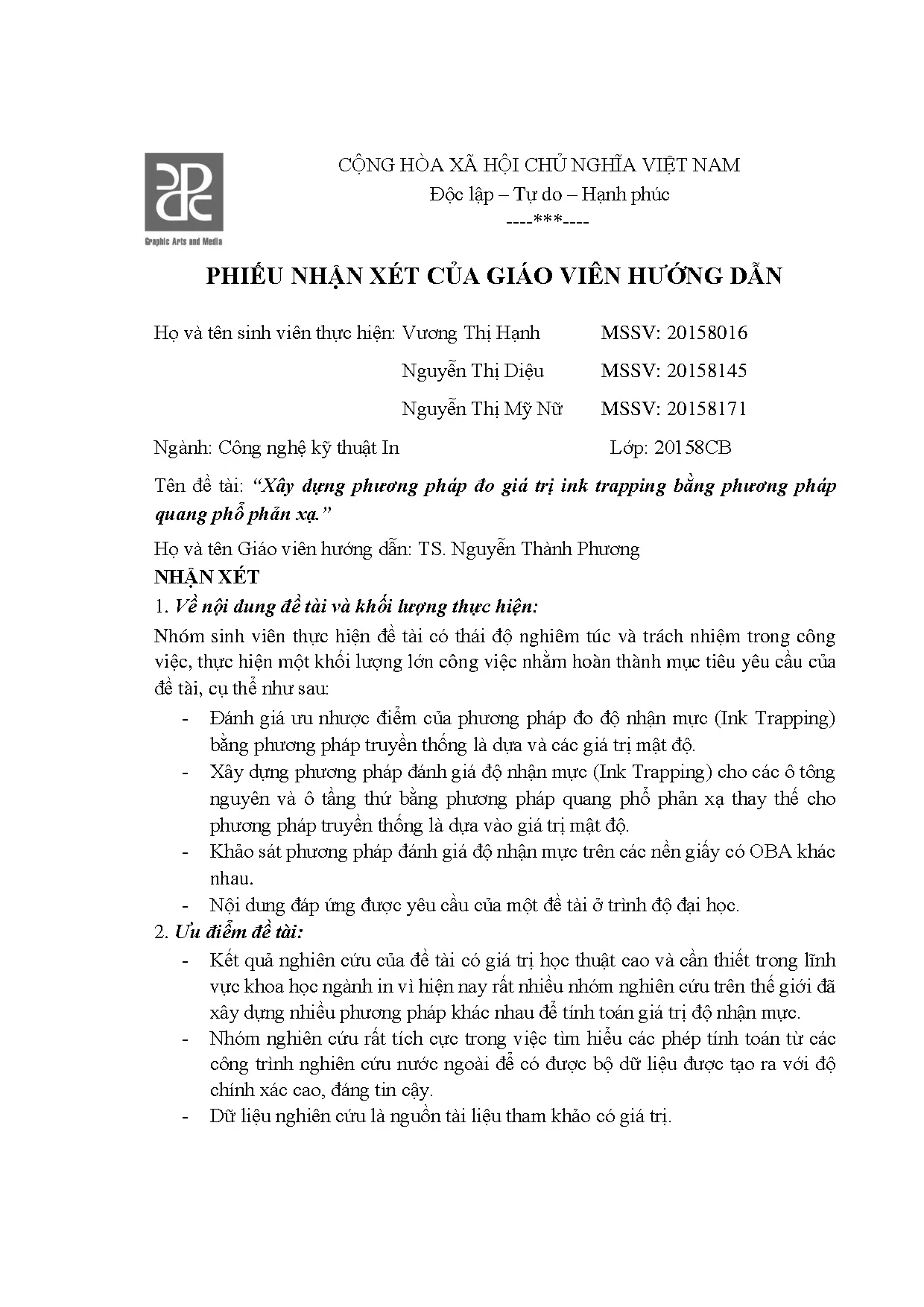 Đồ án tốt nghiệp - Xây dựng phương pháp đo giá trị Ink Trapping bằng phương pháp quang phổ phản xạ - Trang 4