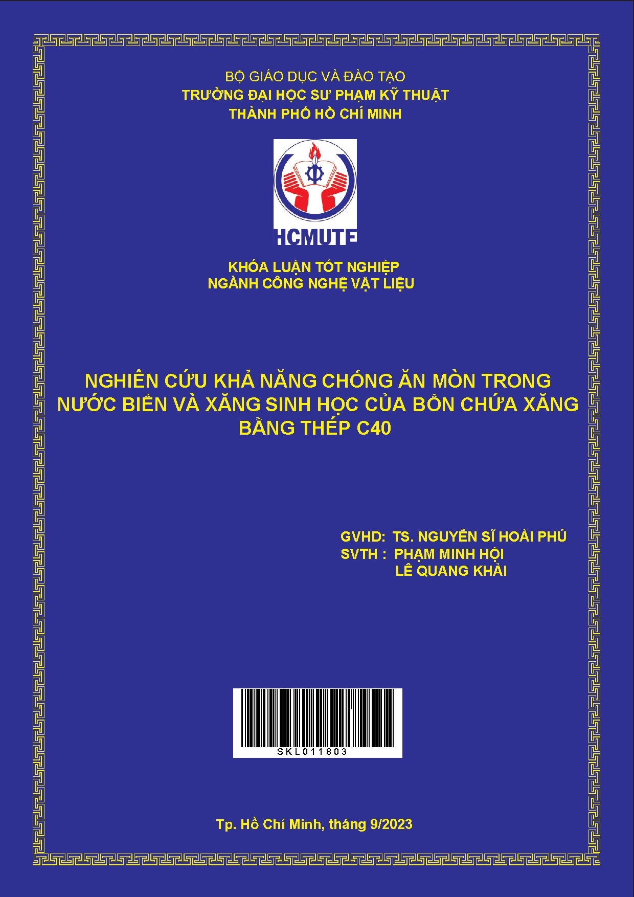 Đồ án tốt nghiệp - Nghiên cứu khả năng chống ăn mòn trong nước biển và xăng sinh học của bồn CXBT