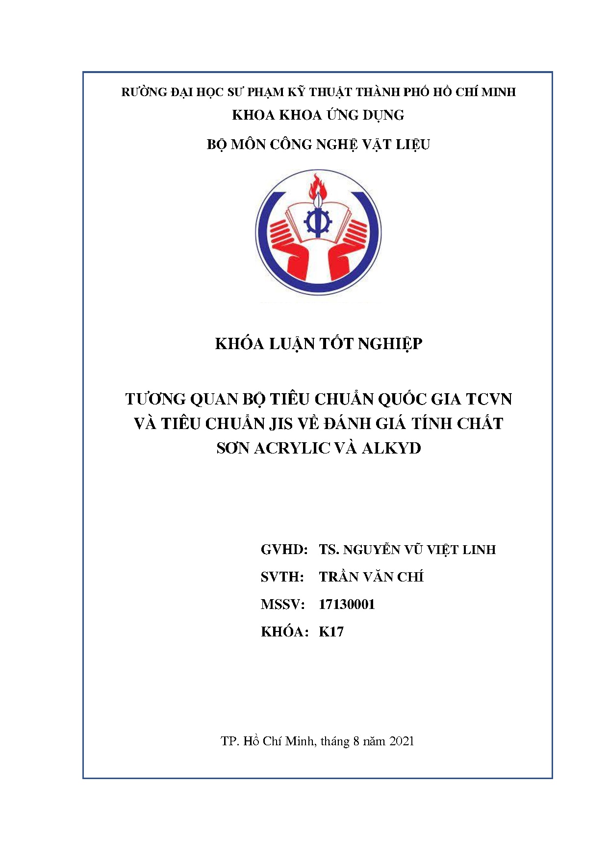 Đồ án tốt nghiệp - Tương quan bộ tiêu chuẩn quốc gia TCVN và tiêu chuẩn JIS về đánh giá tính CSAVA