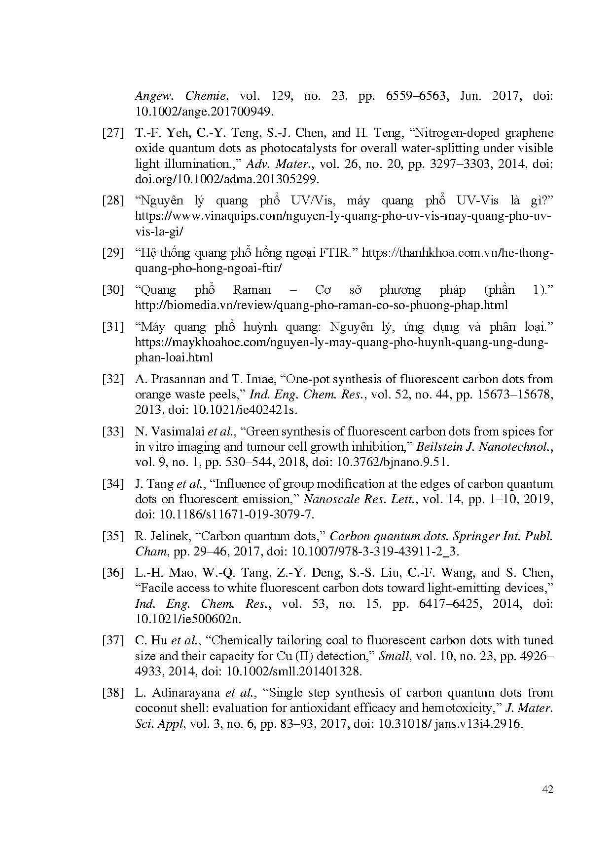 Đồ án tốt nghiệp - Tổng hợp và khảo sát tính chất quang của chấm lượng tử carbon từ nguồn phế THC - Trang 55