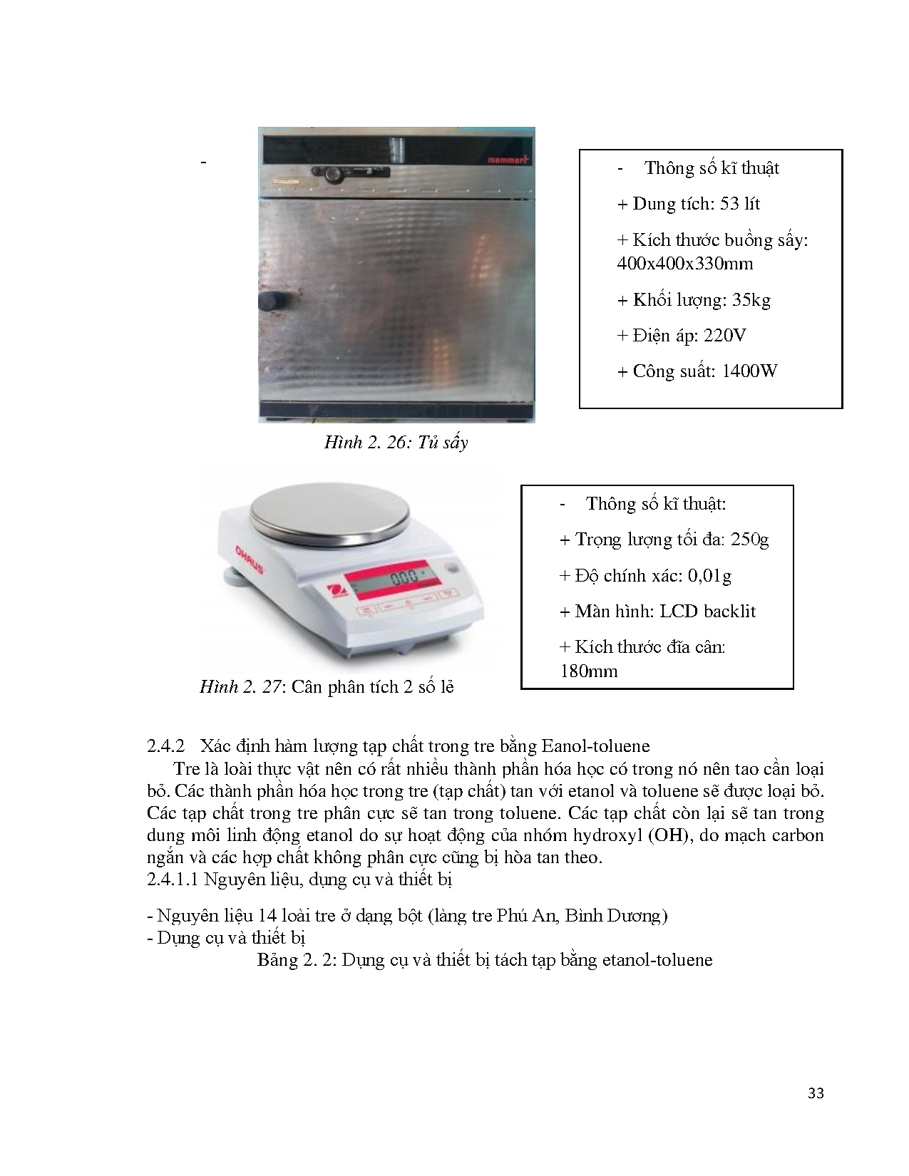 Đồ án tốt nghiệp - Nghiên cứu khảo sát đặc tính một số loài tre Việt Nam - Trang 33