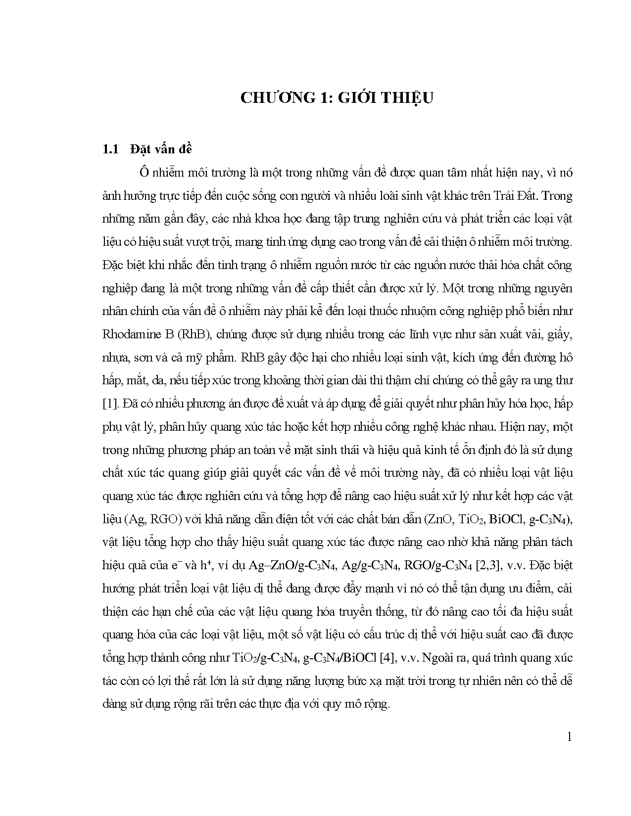 Đồ án tốt nghiệp - Tổng hợp g-C₃N₄/BiOCl để phân hủy thuốc nhuộm Rhodamine B - Trang 17