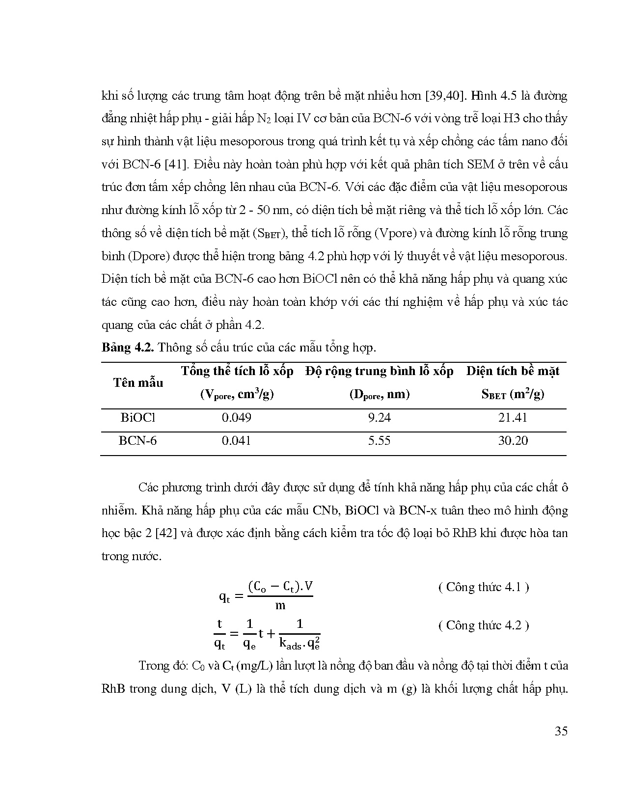 Đồ án tốt nghiệp - Tổng hợp g-C₃N₄/BiOCl để phân hủy thuốc nhuộm Rhodamine B - Trang 51