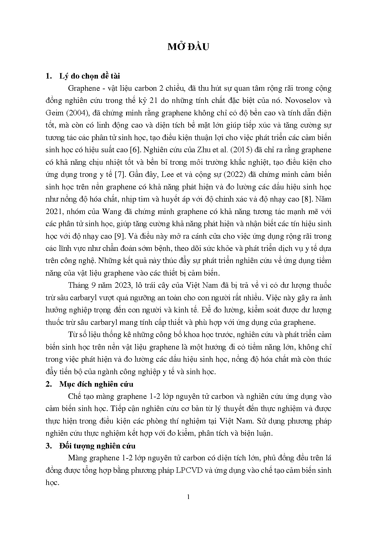Đồ án tốt nghiệp - Nghiên cứu chế tạo cảm biến sinh học trên màng graphene - Trang 12