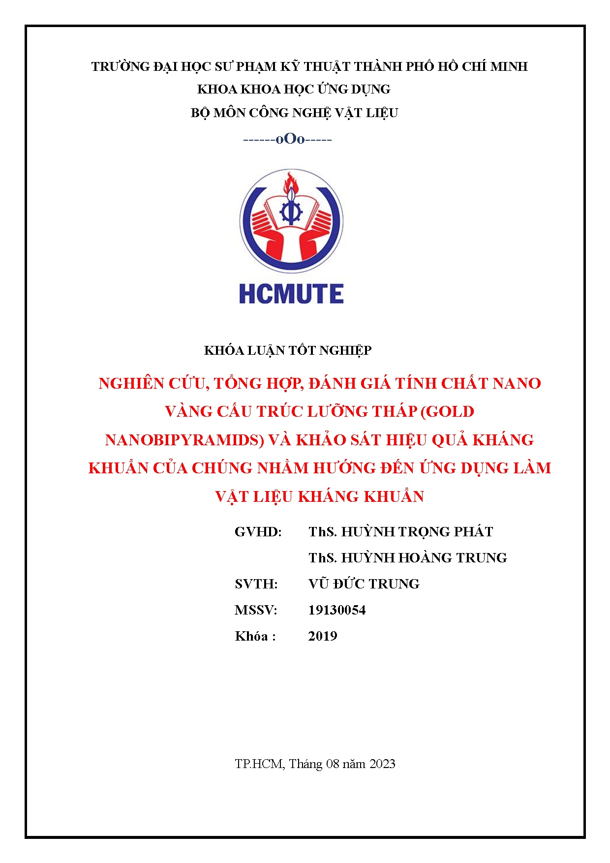 Đồ án tốt nghiệp - Nghiên cứu, tổng hợp, đánh giá tính chất nano vàng cấu TLT ( NVKSHQKKCCNHĐỨDLVLKK