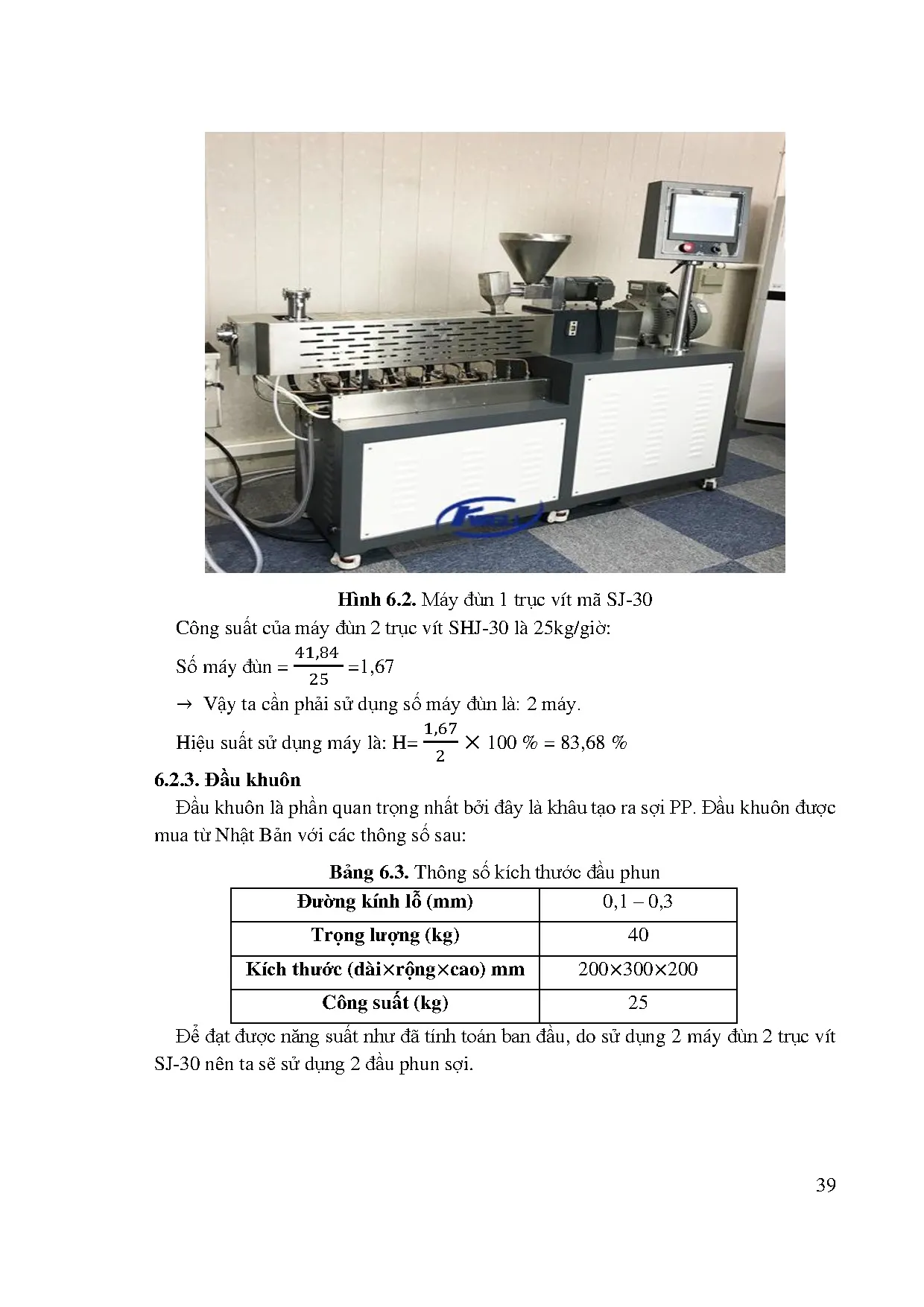 Đồ án tốt nghiệp - Thiết kế nhà máy sản xuất vải không dệt Pokypropylene năng suất 300 tấn / năm - Trang 55