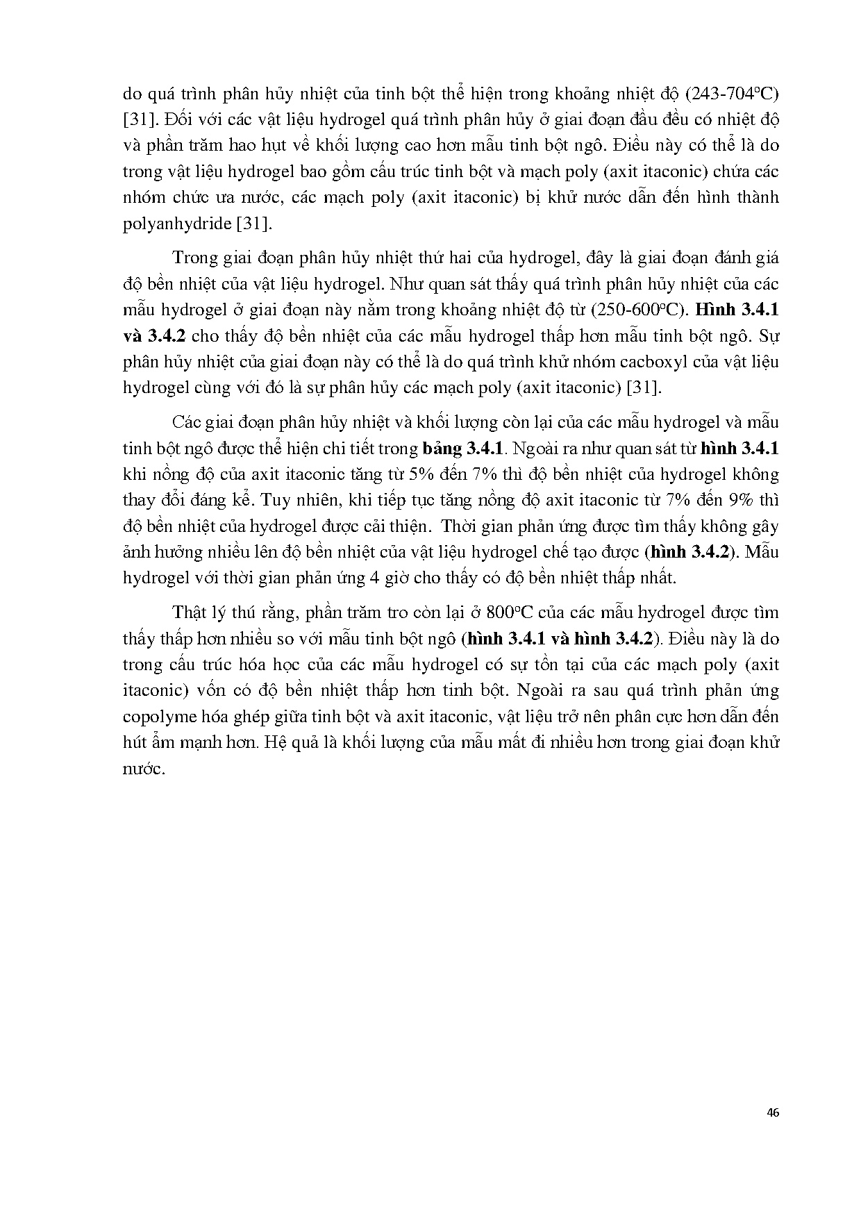 Đồ án tốt nghiệp - Nghiên cứu chế tạo Hydrogel dựa trên tinh bột ngô định hướng ứng dụng làm VLMPBNC - Trang 60
