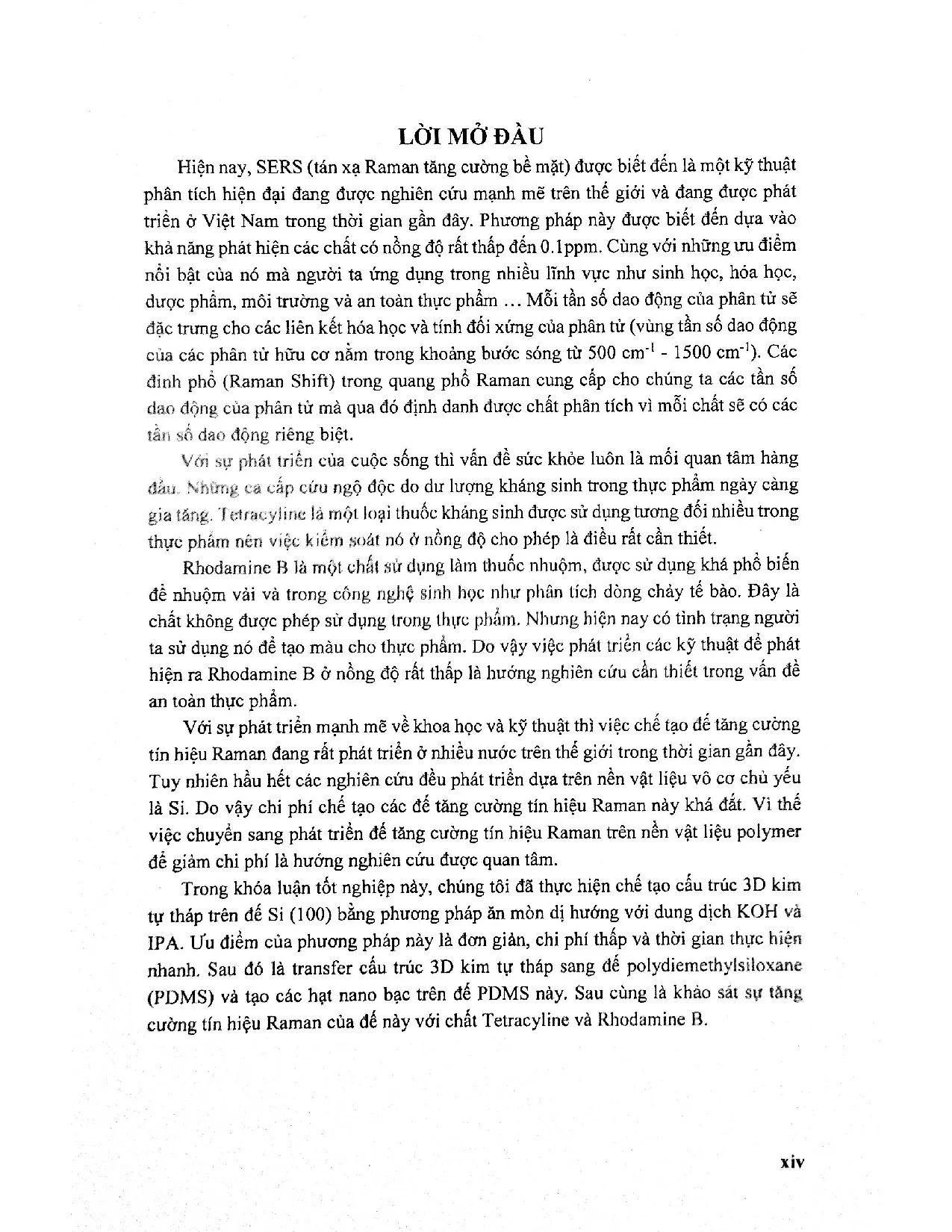 Đồ án tốt nghiệp - Nghiên cứu chế tạo để tằng cường tín hiệu Raman trên nền vật liệu P ( - Trang 14