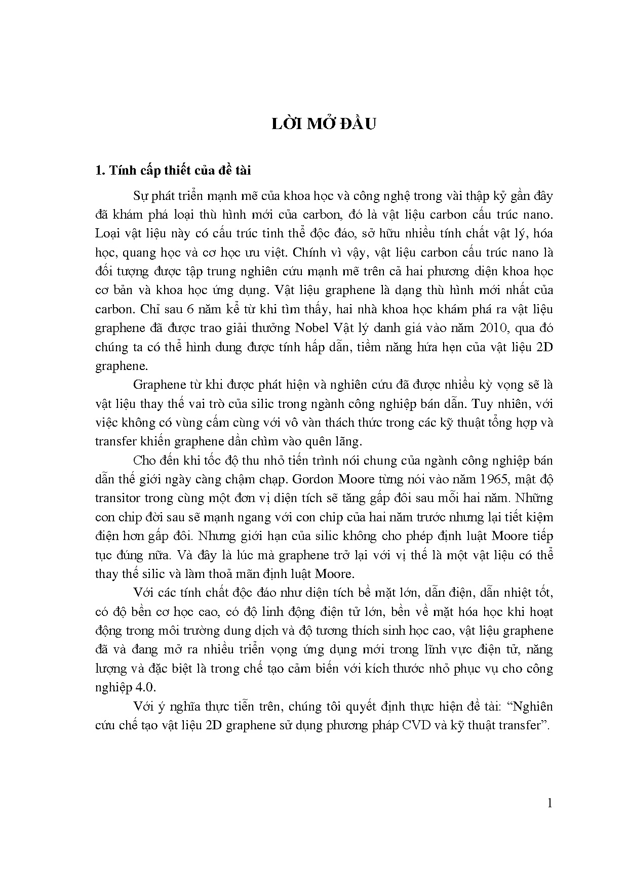 Đồ án tốt nghiệp - Nghiên cứu chế tạo vật liệu 2D Graphene sử dụng phương pháp CVD và kỹ thuật T - Trang 19