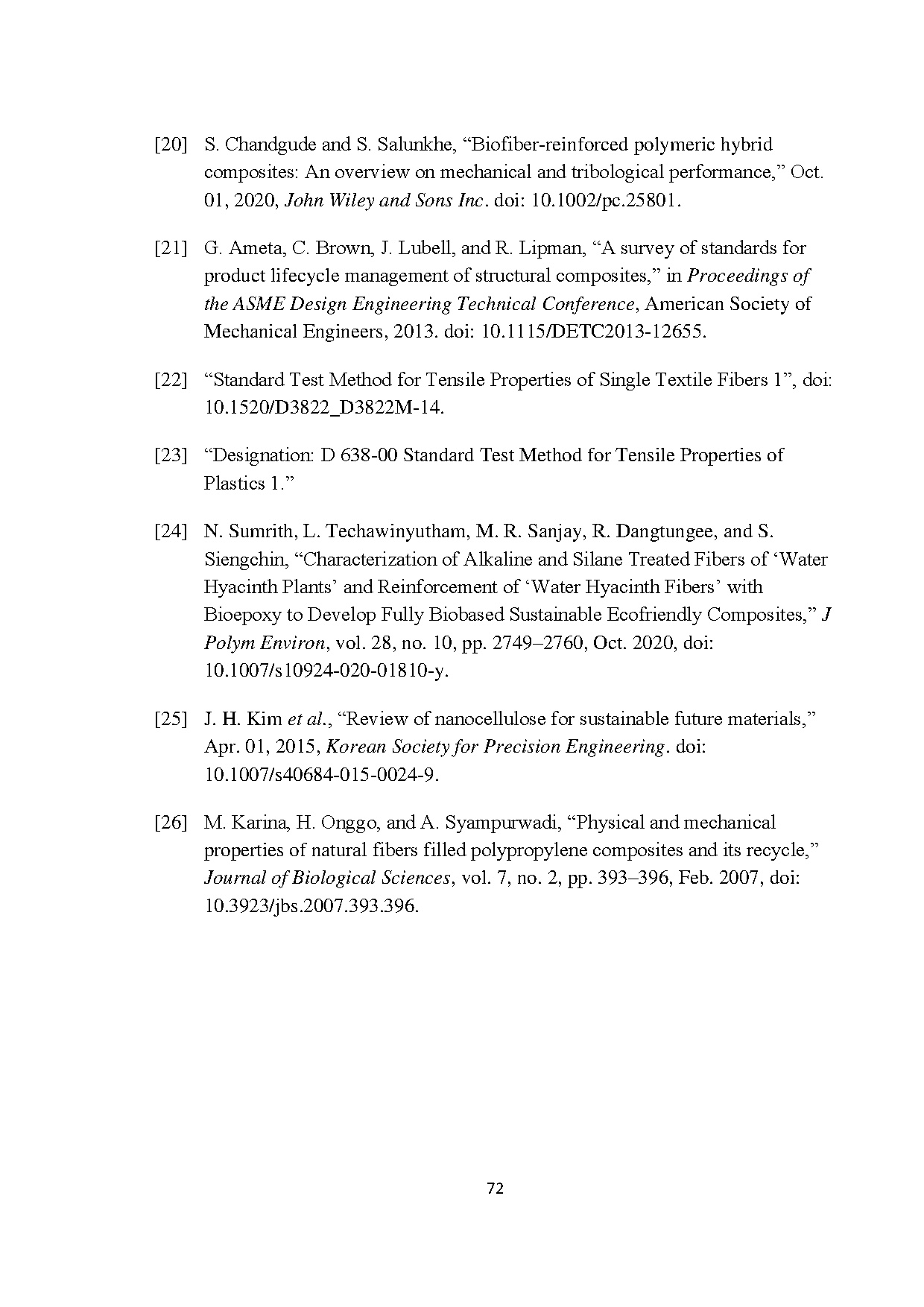 Đồ án tốt nghiệp - Nghiên cứu phát triển sản phẩm sợi từ cây lục bình với nhựa Polypropylene - Trang 86
