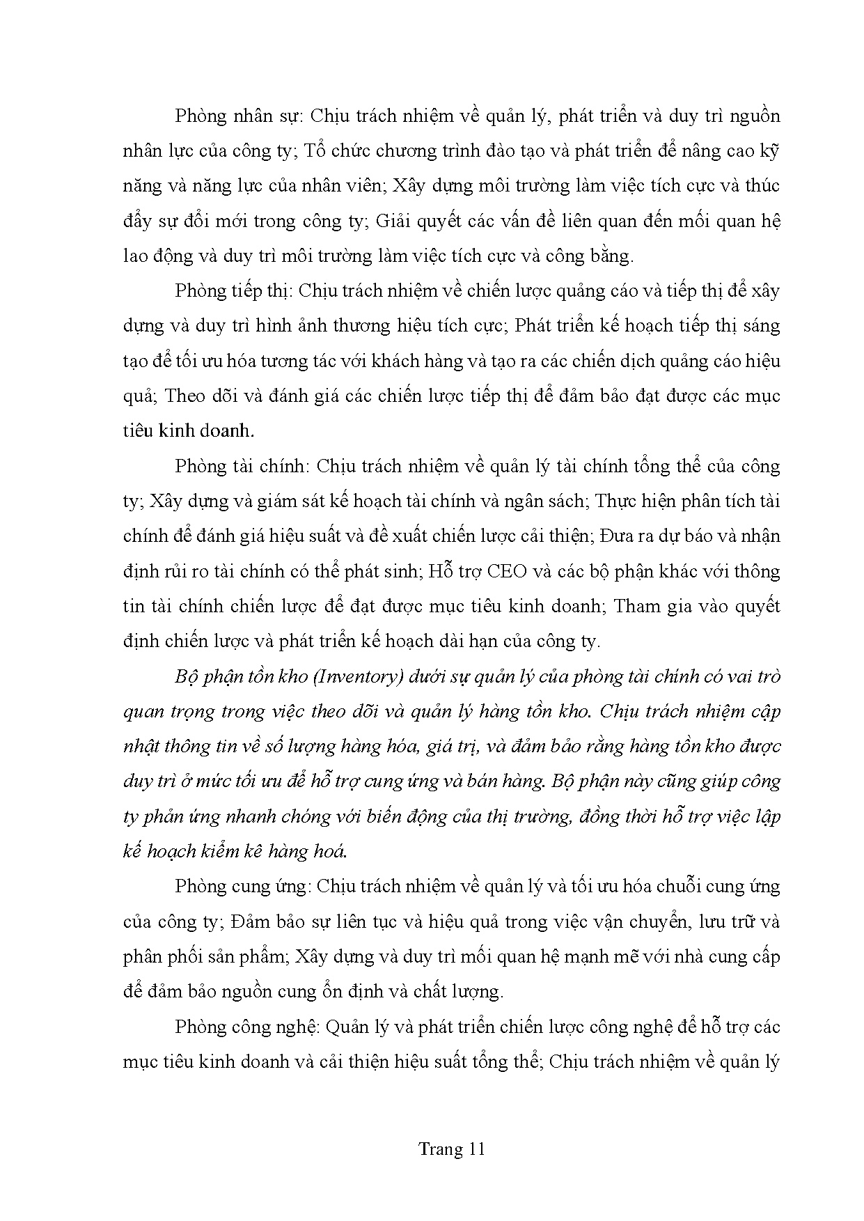 Đồ án tốt nghiệp - Phân tích thực trạng công tác quản lý hàng hóa tại kho Bình Chánh - công ty SBVN - Trang 20