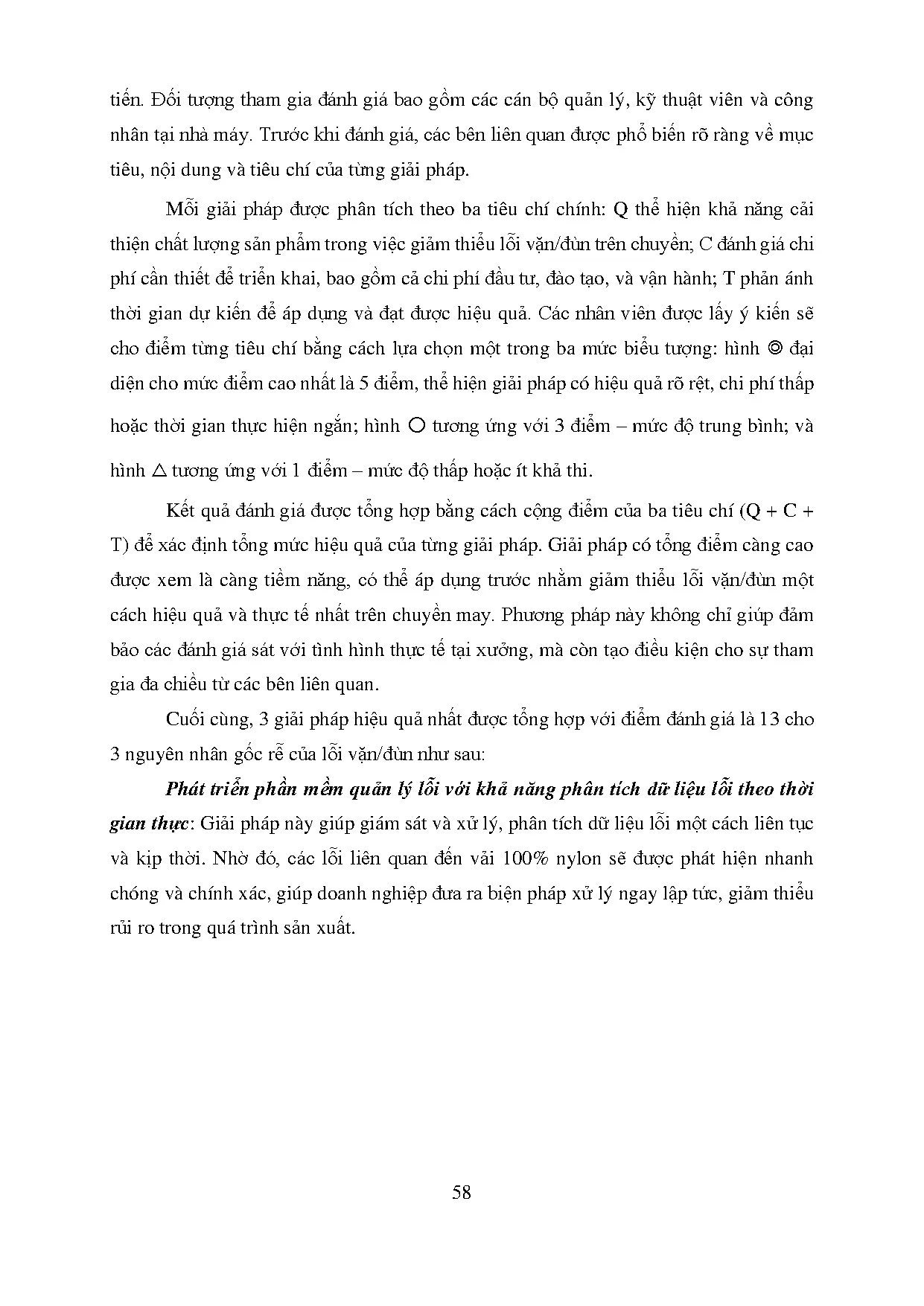 Đồ án tốt nghiệp - Phân tích thực trạng và đề xuất giải pháp kiểm soát chất lượng mã HO 1 TTCTCPMNB - Trang 69