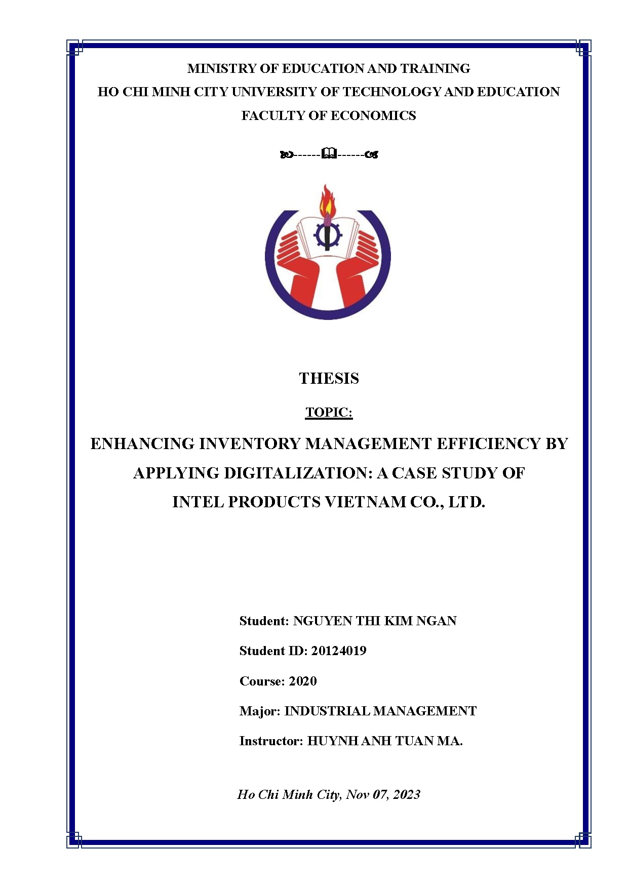 Đồ án tốt nghiệp - Enhancing inventory Management efficiency by applying digitalization: a CSOIPVCL