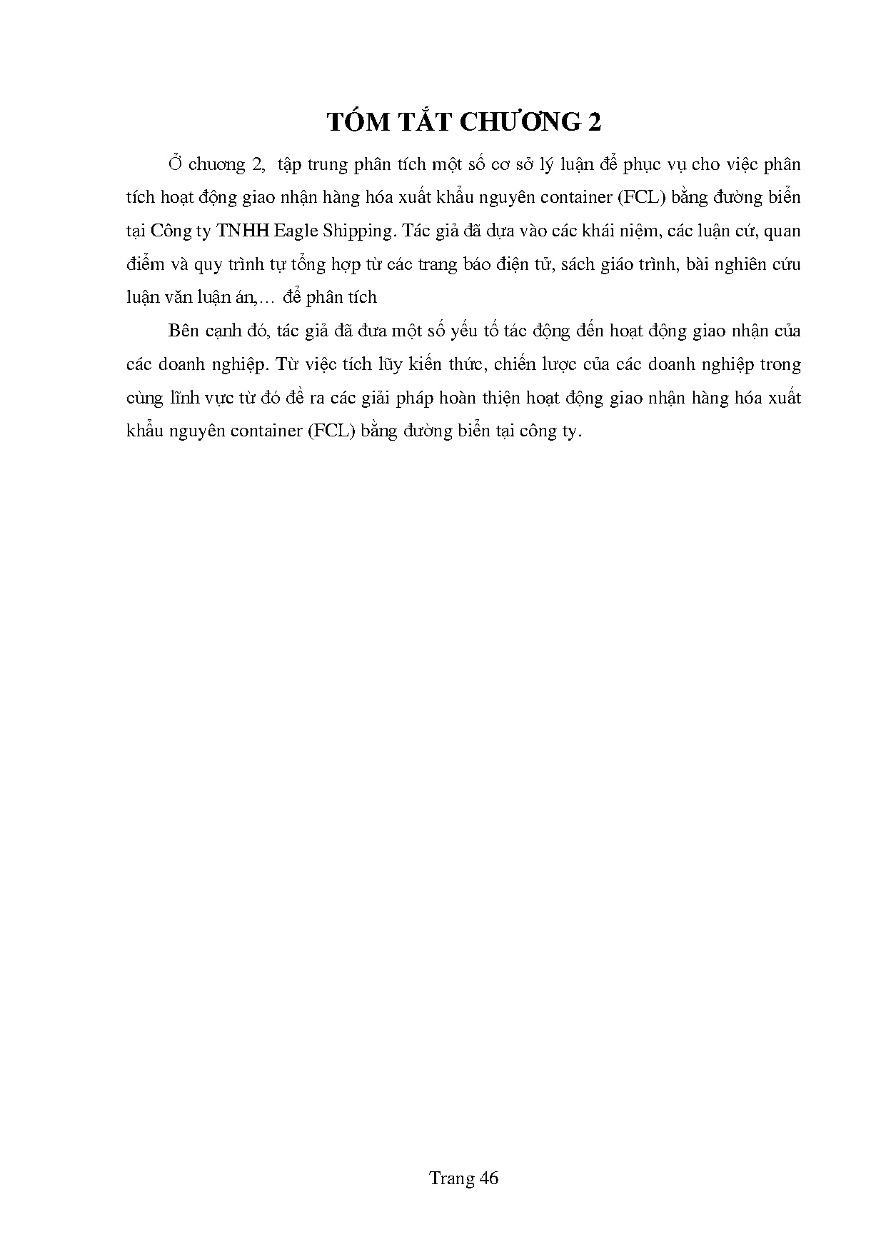 Đồ án tốt nghiệp - Hoàn thiện hoạt động giao nhận hàng hóa xuất khẩu nguyên container ( BĐBTCTTES - Trang 57