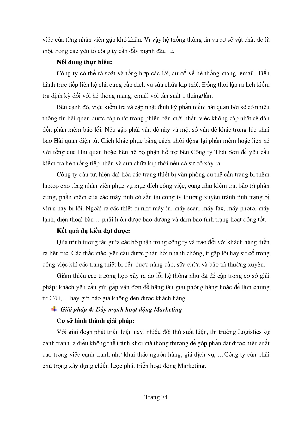 Đồ án tốt nghiệp - Hoàn thiện hoạt động giao nhận hàng hóa xuất khẩu nguyên container ( BĐBTCTTES - Trang 85