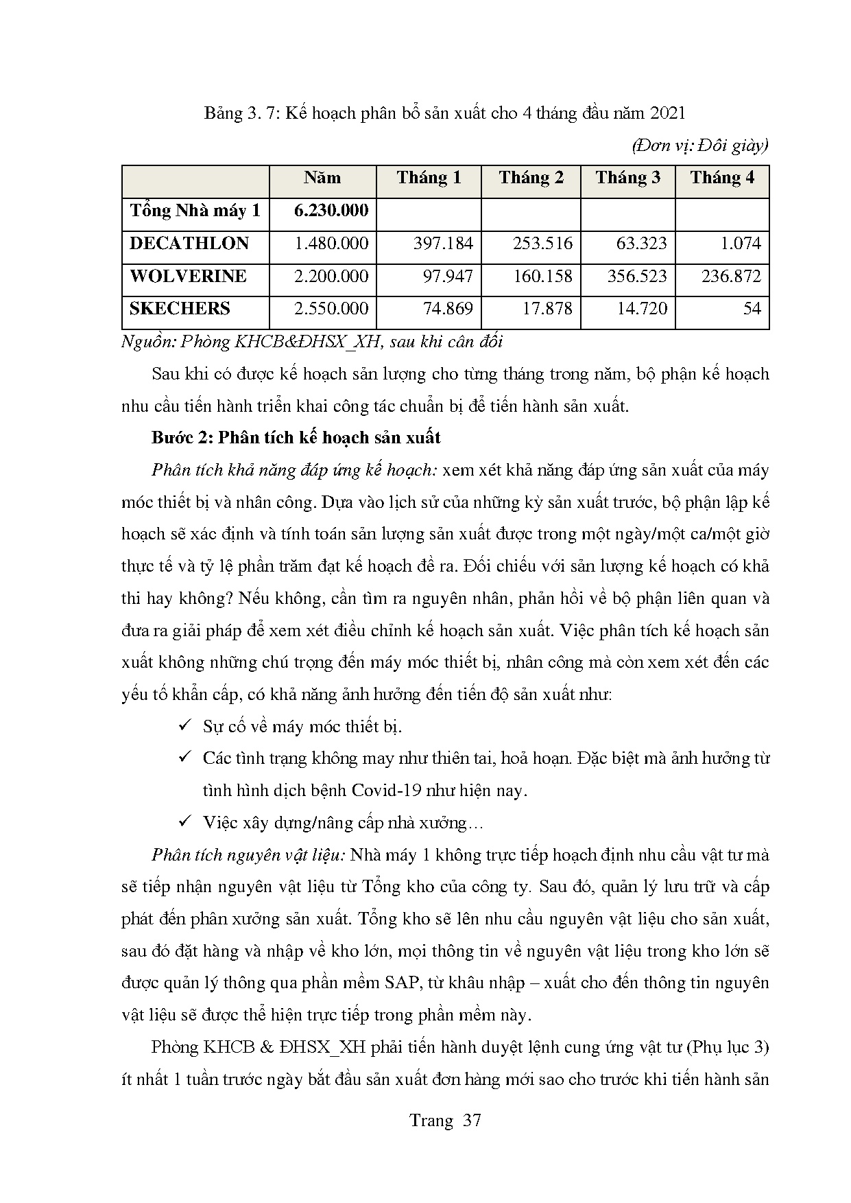 Đồ án tốt nghiệp - Nâng cao hiệu quả công tác lập kế hoạch sản xuất tại Nhà máy 1 Công ty cổ PĐTTB - Trang 49