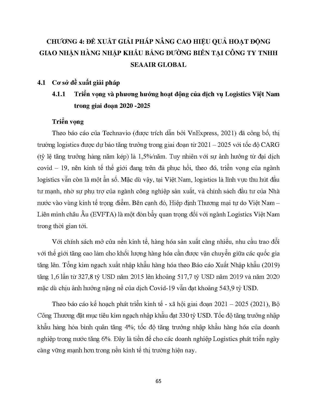 Đồ án tốt nghiệp - Giải pháp nâng cao hiệu quả hoạt động giao nhận hàng hóa nhập khẩu NCBĐBTCTTSG - Trang 74
