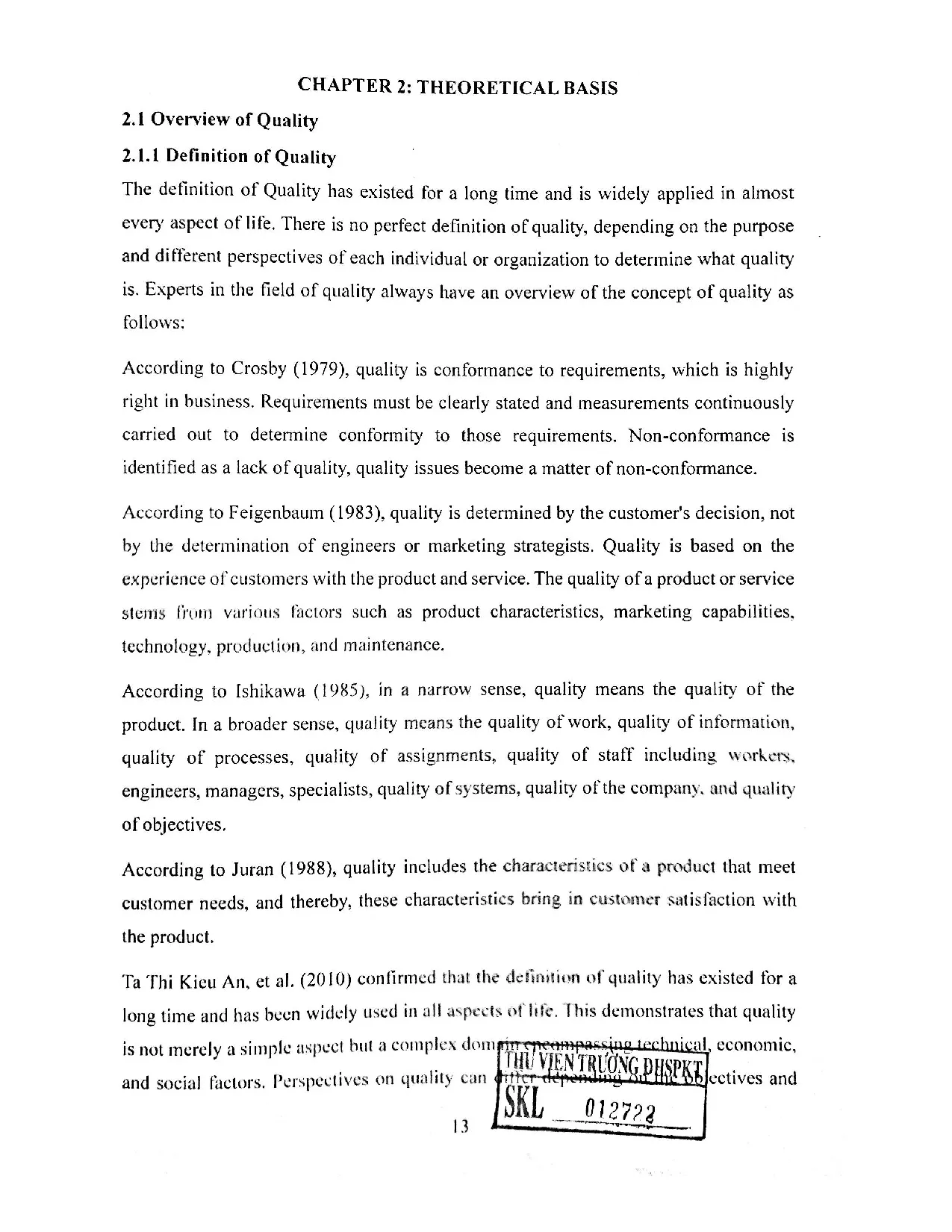 Đồ án tốt nghiệp - Analysis of current application status of quality management system ATMSACFFCL - Trang 21