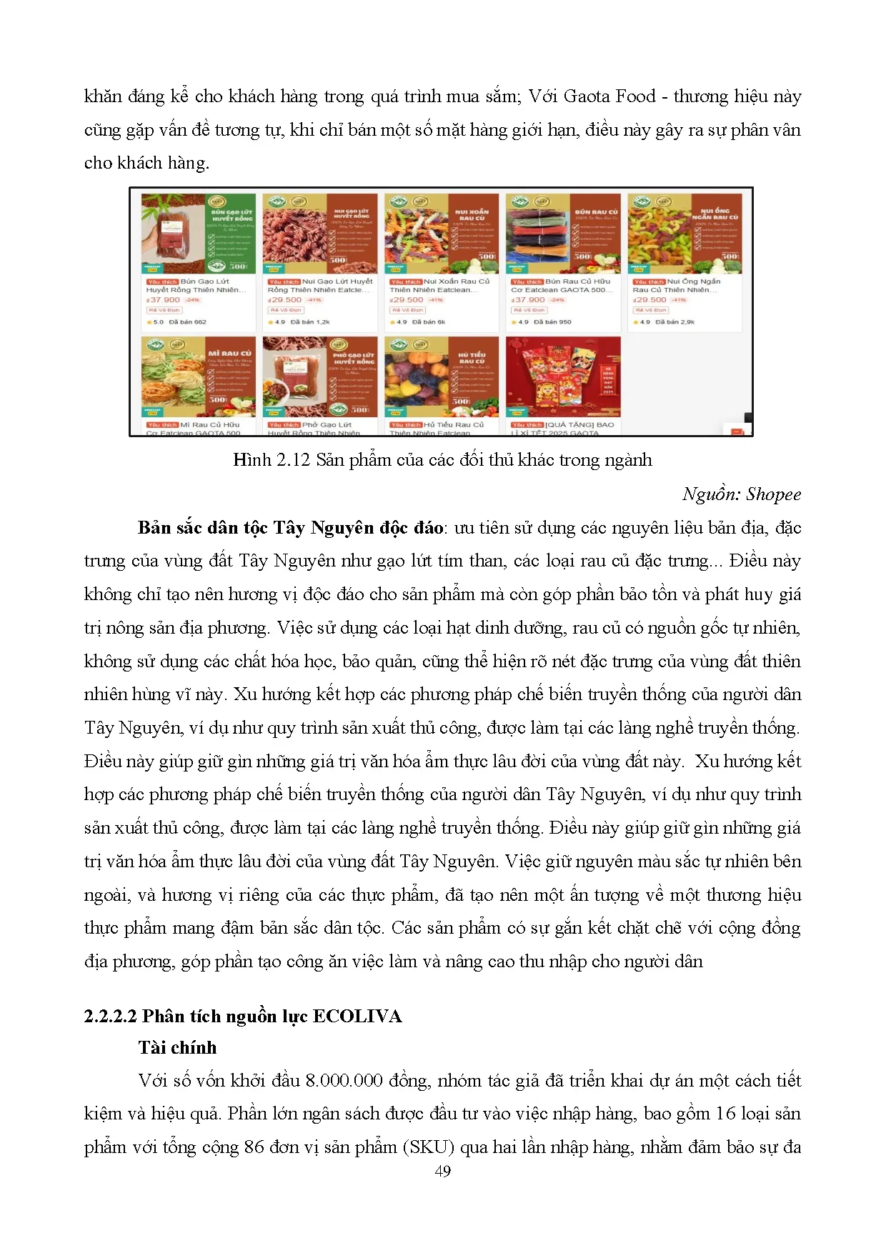 Đồ án tốt nghiệp - Dự án kinh doanh xây dựng và phát triển kênh bán hàng trực tuyến Healthy food E - Trang 71