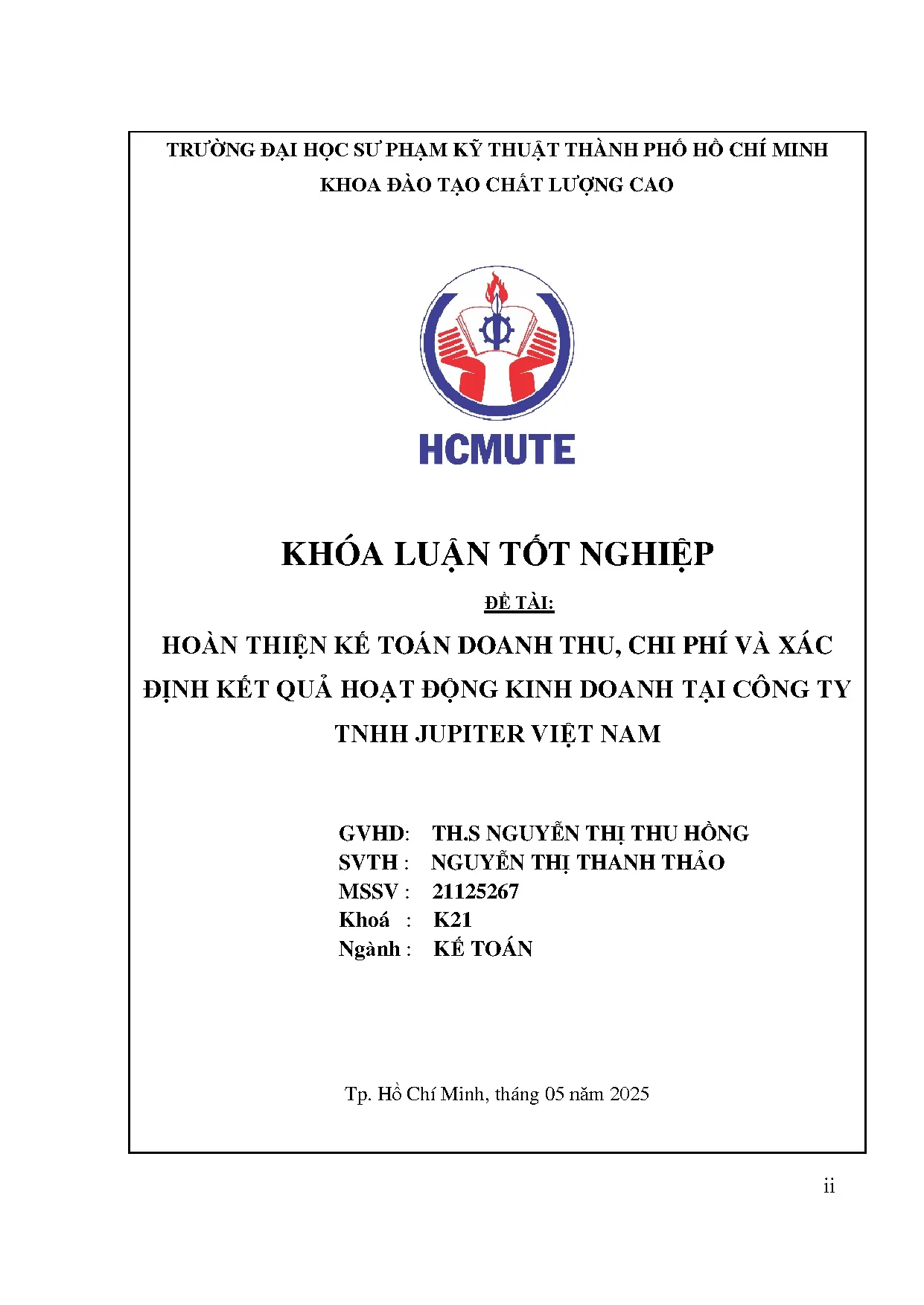 Đồ án tốt nghiệp - Hoàn thiện kế toán doanh thu, chi phí và xác định kết quả hoạt động kinh DTCTTJVN - Trang 2