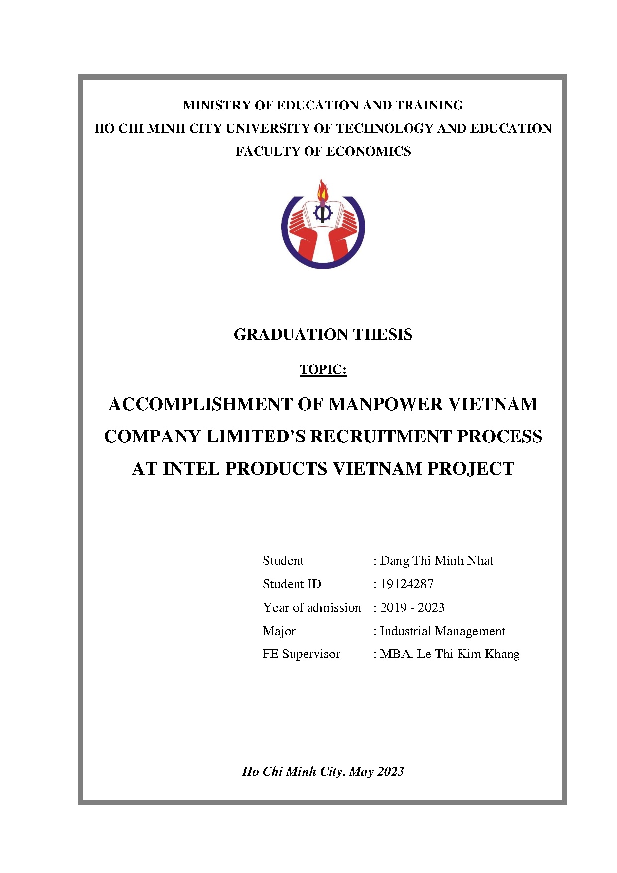 Đồ án tốt nghiệp - Accomplishment of Manpower Vietnam Company limiteds recruitment process at IPVP