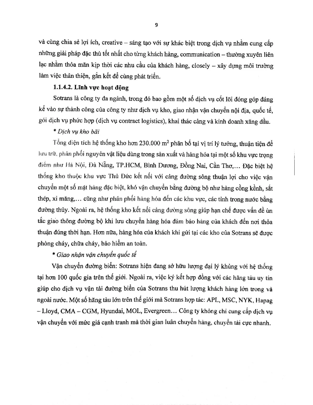 Đồ án tốt nghiệp - Hoàn thiện hoạt động giao nhận hàng hóa xuất khẩu nguyên container ( BĐBTCTTMSL - Trang 19