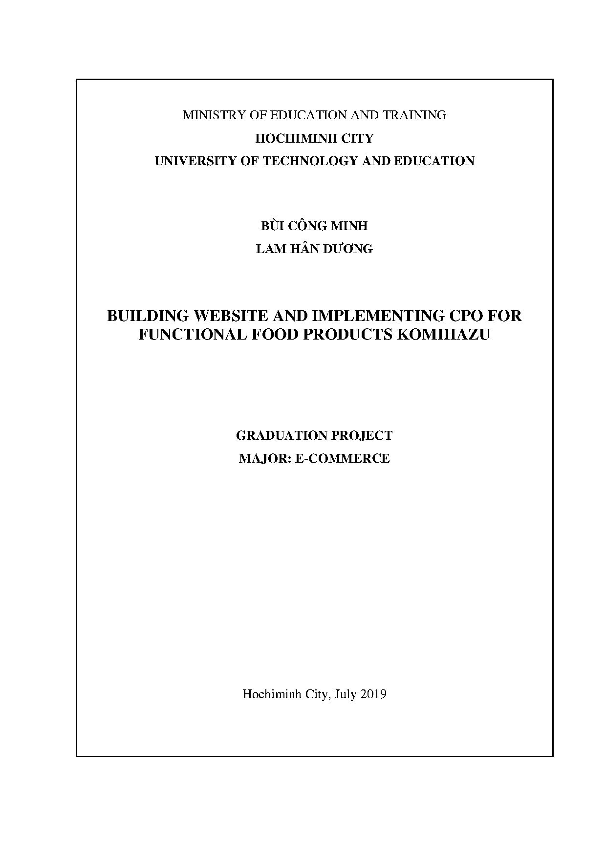 Đồ án tốt nghiệp - Xây dựng website và thực hiện CPO cho sản phẩm thực phẩm chức năng KOMIHAZU