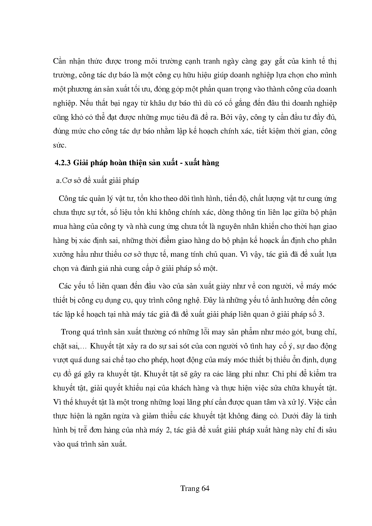 Đồ án tốt nghiệp - Hoàn thiện công tác lập kế hoạch sản xuất nhằm tối ưu sản PĐRTNM 2 - CTCPĐTT . - Trang 73