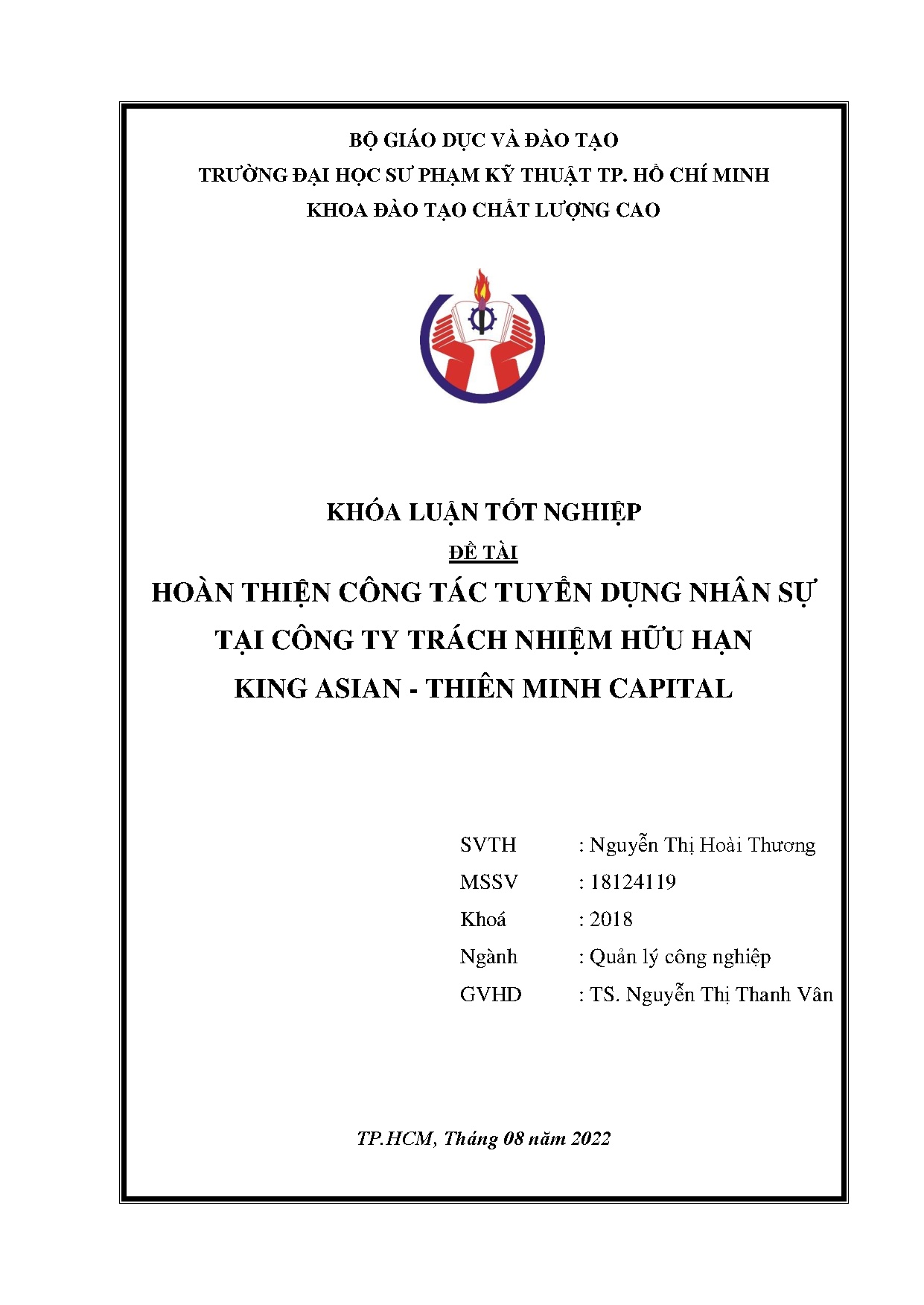 Đồ án tốt nghiệp - Hoàn thiện công tác tuyển dụng nhân sự tại Công ty trách nhiệm hữu hạn KA - TMC