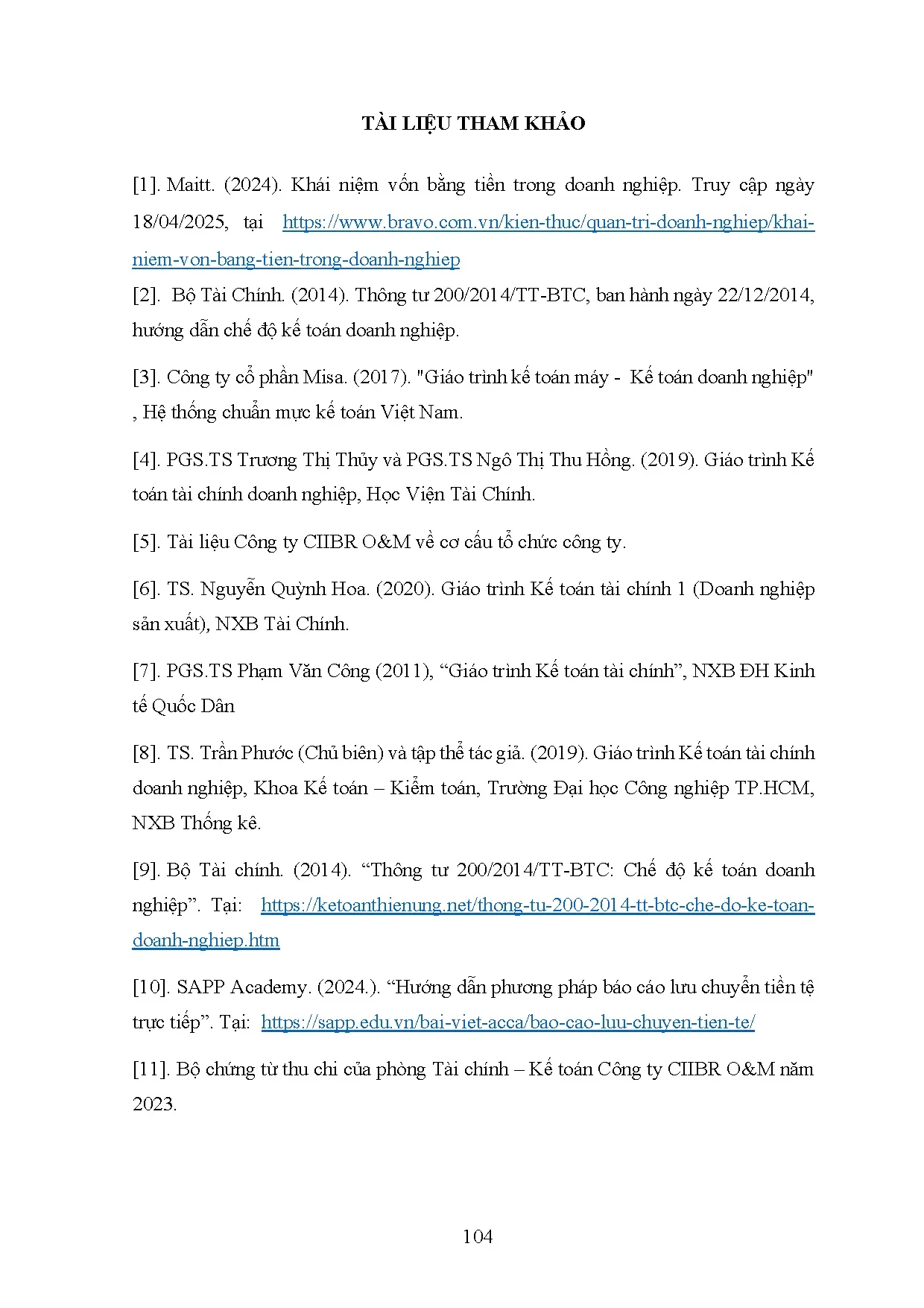 Đồ án tốt nghiệp - Hoàn thiện công tác kế toán vốn bằng tiền tại công ty cổ phần dịch vụ quản LKTCĐC - Trang 116