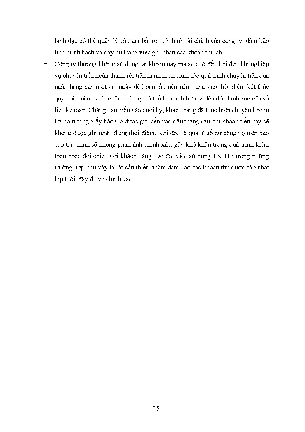 Đồ án tốt nghiệp - Hoàn thiện công tác kế toán vốn bằng tiền tại công ty cổ phần dịch vụ quản LKTCĐC - Trang 87
