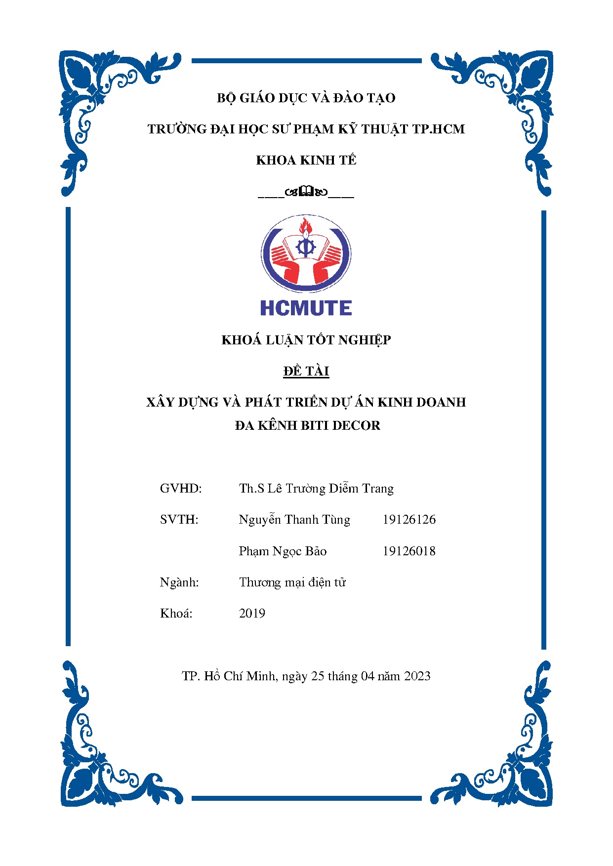 Đồ án tốt nghiệp - Xây dựng và phát triển dự án kinh doanh đa kênh Biti Decor