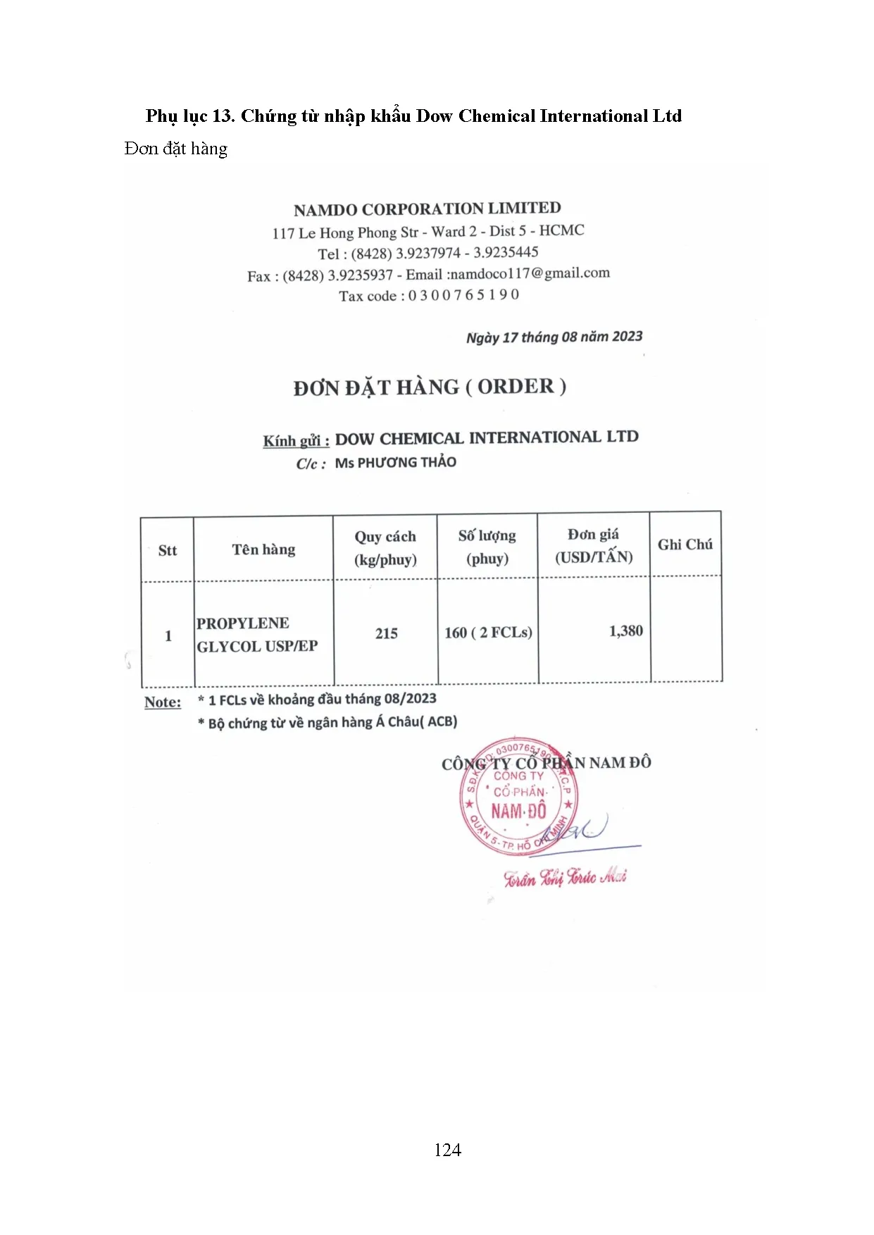 Đồ án tốt nghiệp - Kế toán công nợ phải thu và công nợ phải trả tại công ty cổ phần Nam Đô - Trang 134