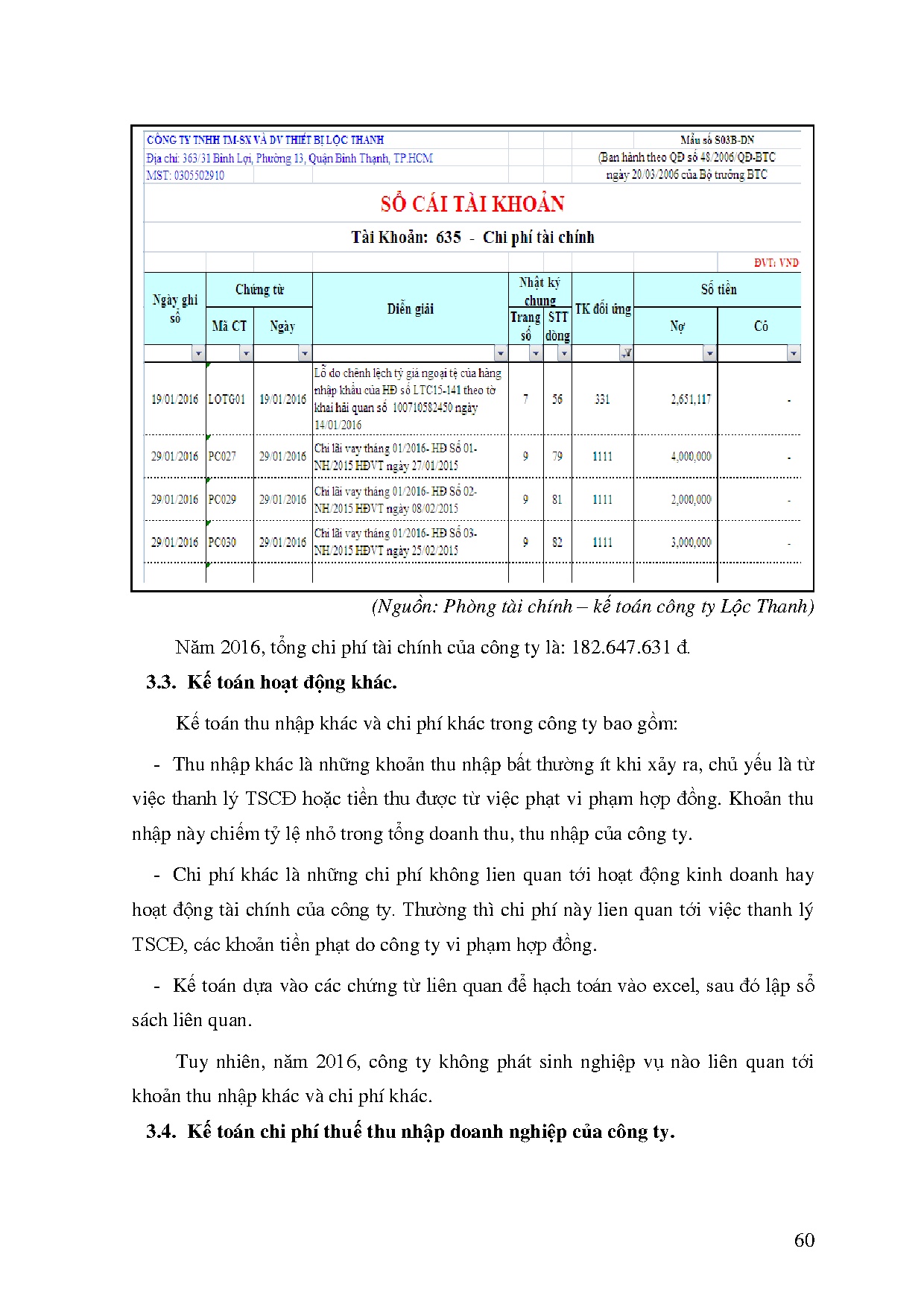 Đồ án tốt nghiệp - Kế toán xác định kết quả kinh doanh (Tại Công ty TNHH Thương mại - Sản XVDVTBLT - Trang 71