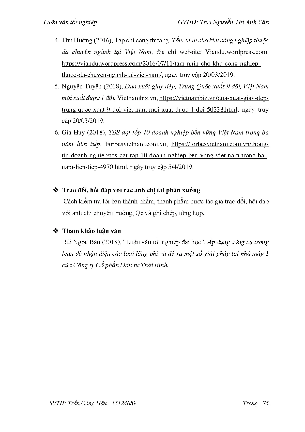 Đồ án tốt nghiệp - Phân tích thực trạng công tác kiểm soát chất lượng - Trang 85