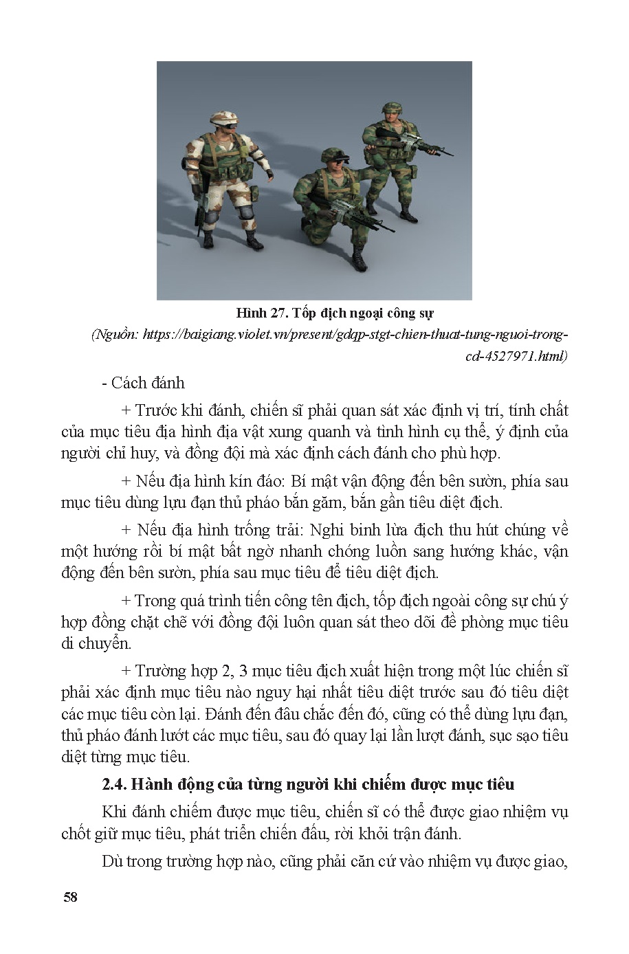 Giáo Dục Quốc Phòng Và An Ninh - Học phần 4: Kỹ thuật chiến đấu bộ binh và chiến thuật (HCMUTE) - Trang 59