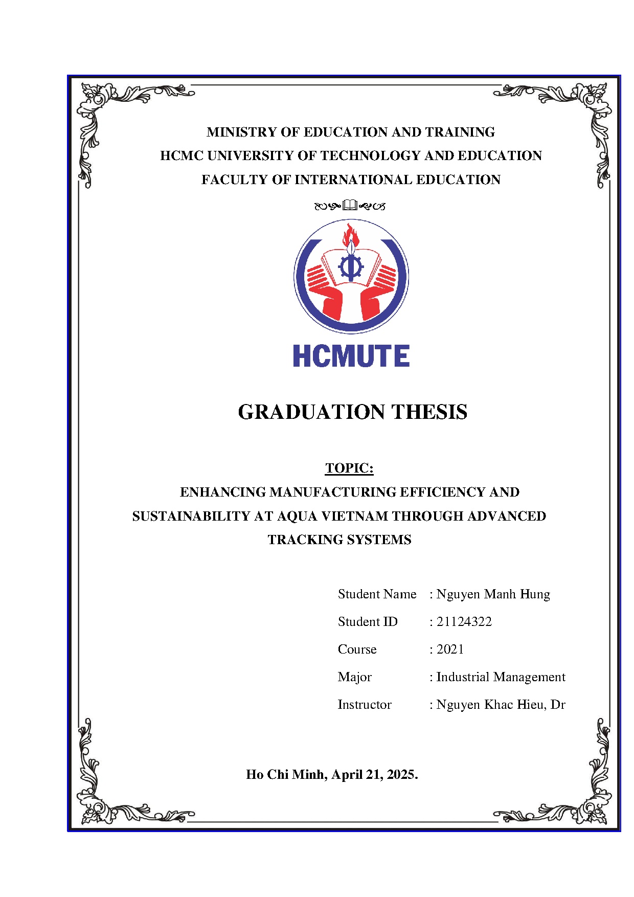 Đồ án tốt nghiệp - Enhancing manufacturing efficiency and sustainability at AQUA VIETNAM through ATS