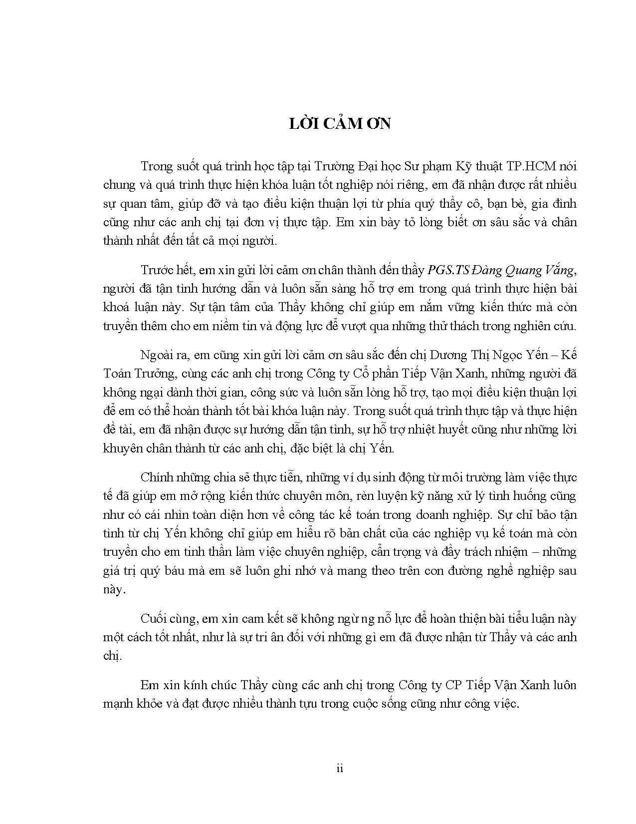 Đồ án tốt nghiệp - Kế toán xác định kết quả hoạt động kinh doanh tại Công ty cổ phần Tiếp Vận Xanh - Trang 2