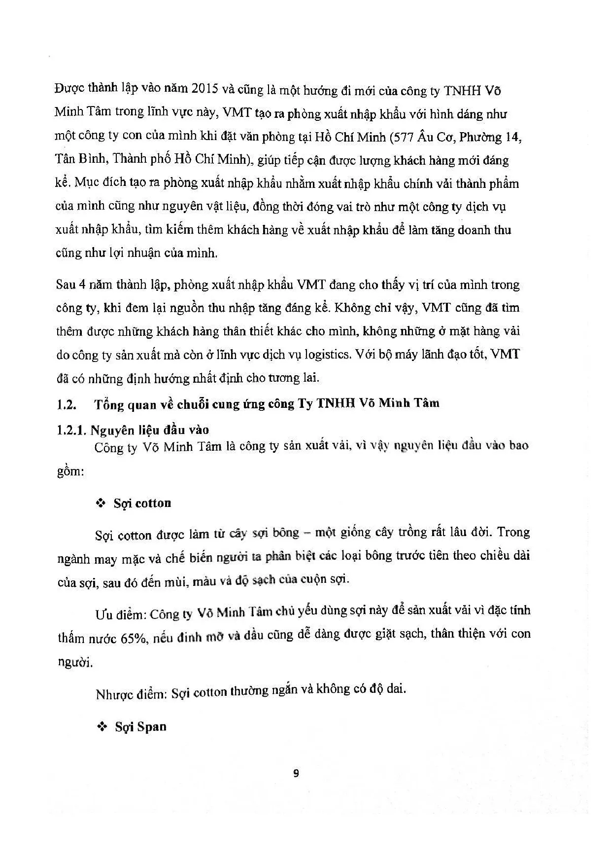 Đồ án tốt nghiệp - Hoàn thiện công tác xuất khẩu tại công ty TNHH Võ Minh Tâm - Trang 18